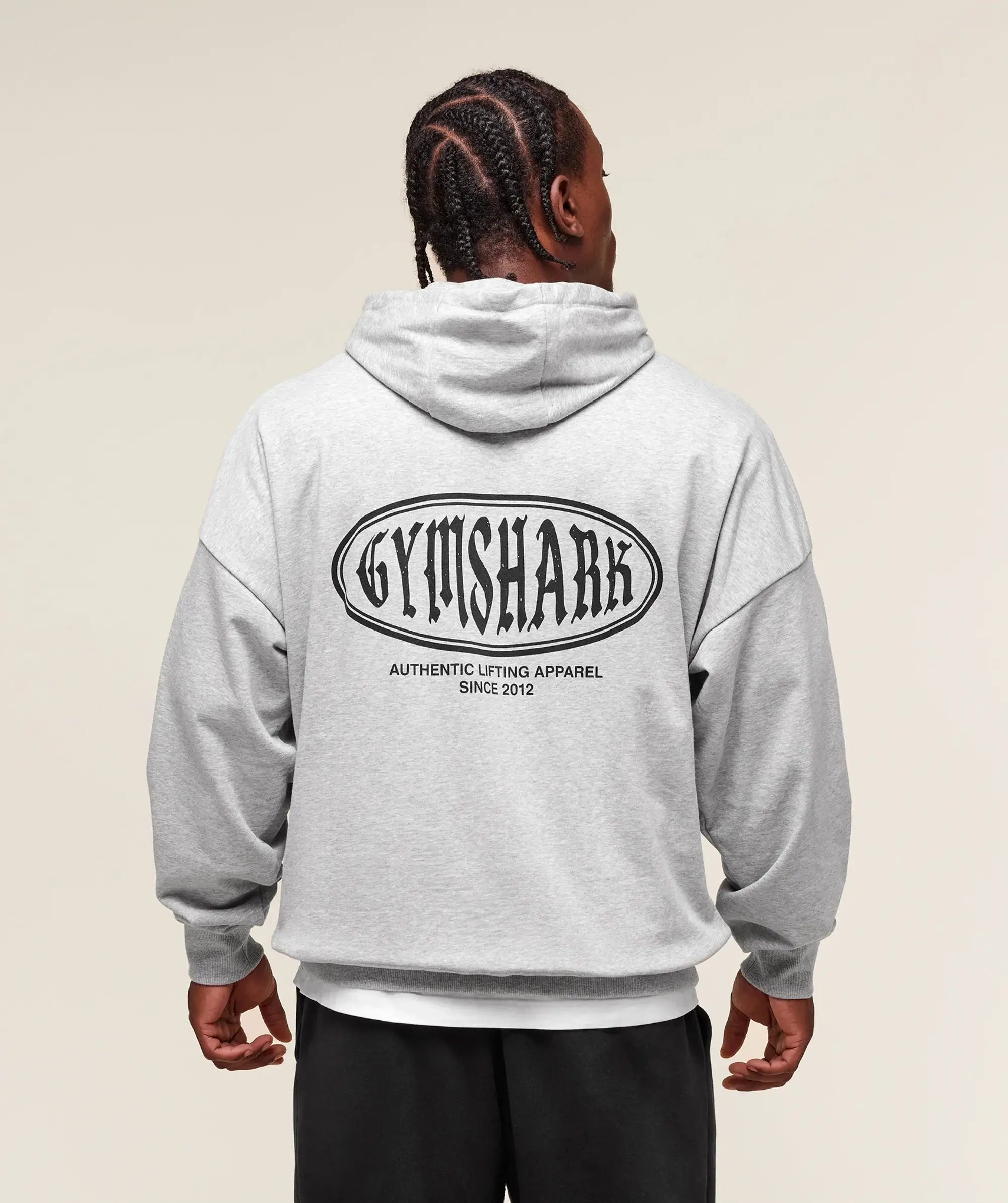  Authentic Lifting Apparel Hoodie - Light Grey Core Marl