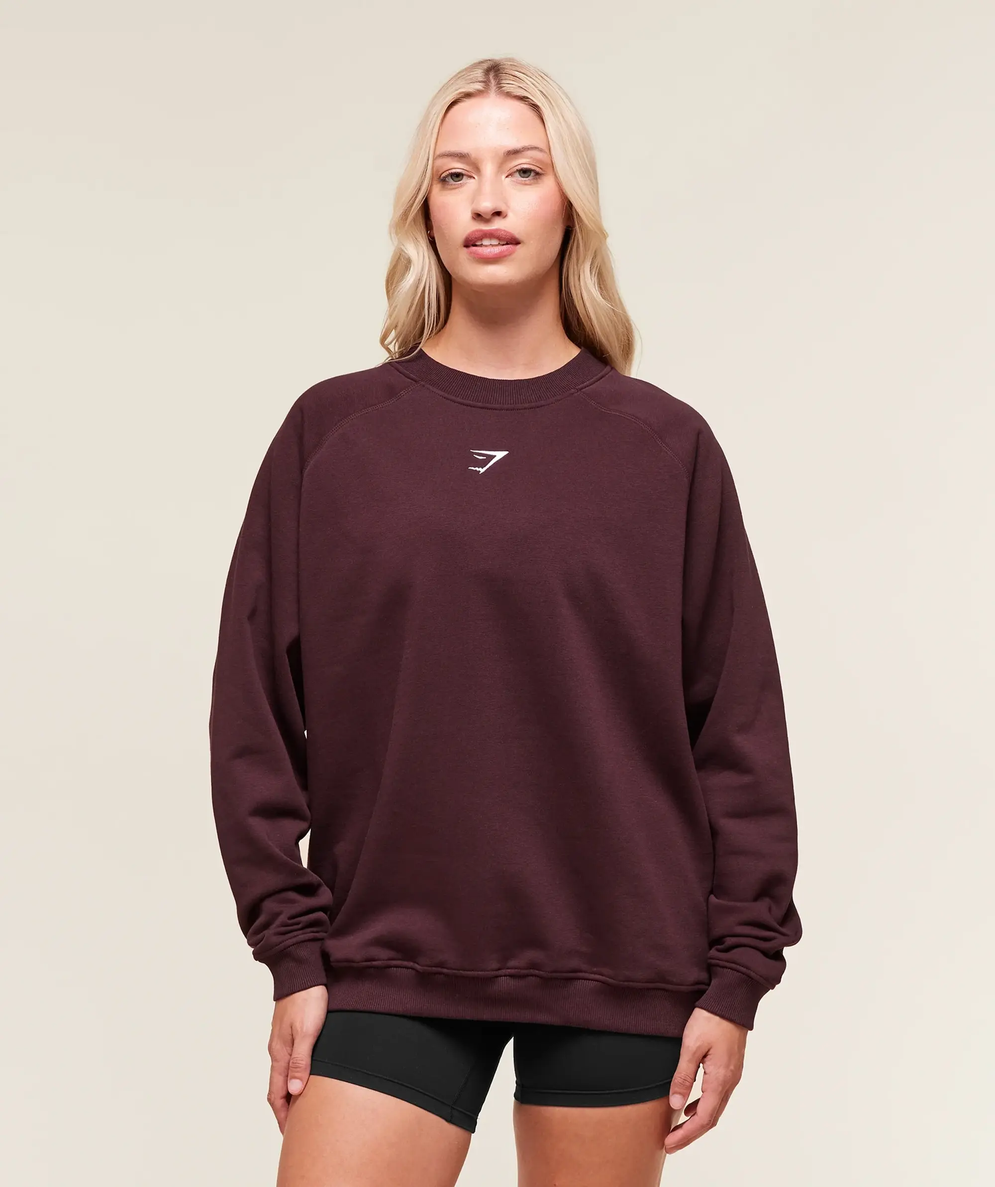  Training Oversized Fleece Sweatshirt - Cherry Purple