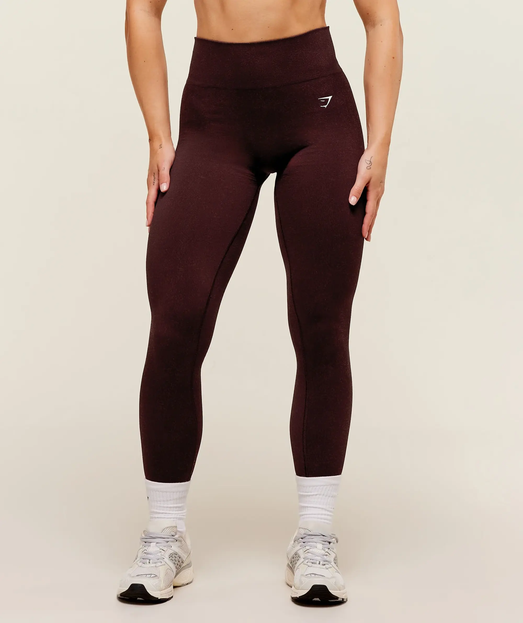  Adapt Fleck x Whitney Seamless Leggings - Cherry Purple/Rich Maroon