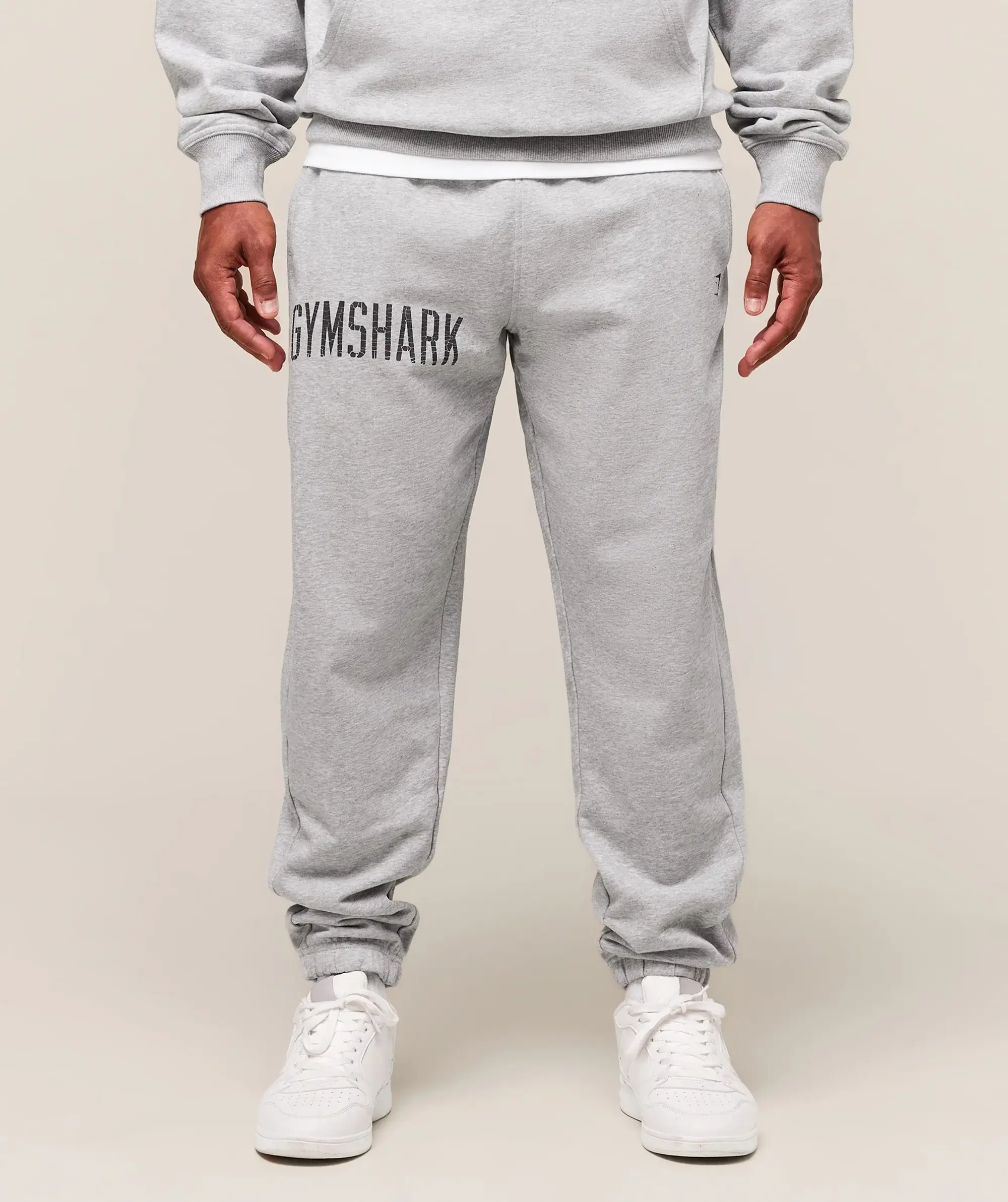  Worn Graphic Jogger - Light Grey Core Marl