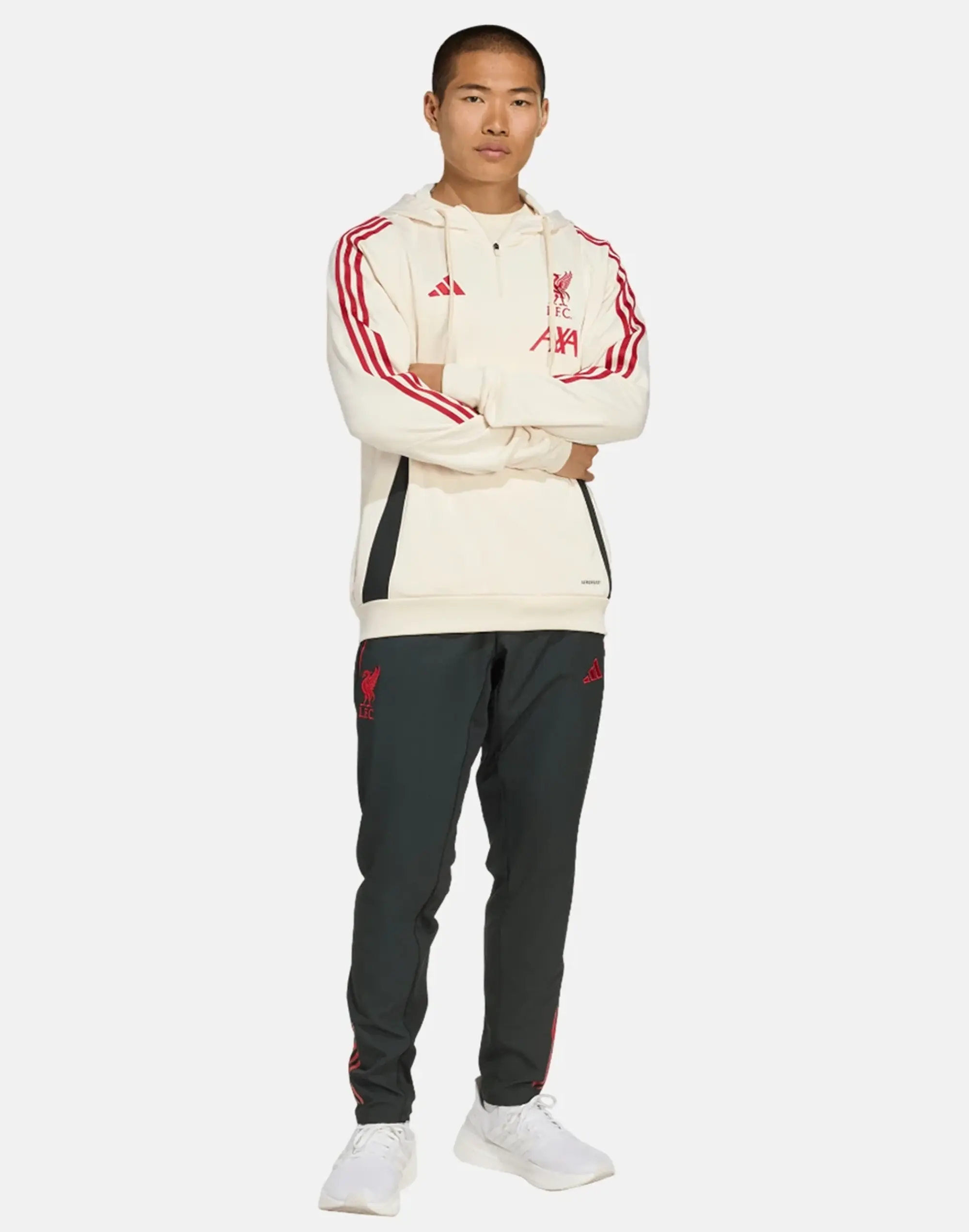 LFC adidas Mens 25/26 Domestic Training Hoodie White