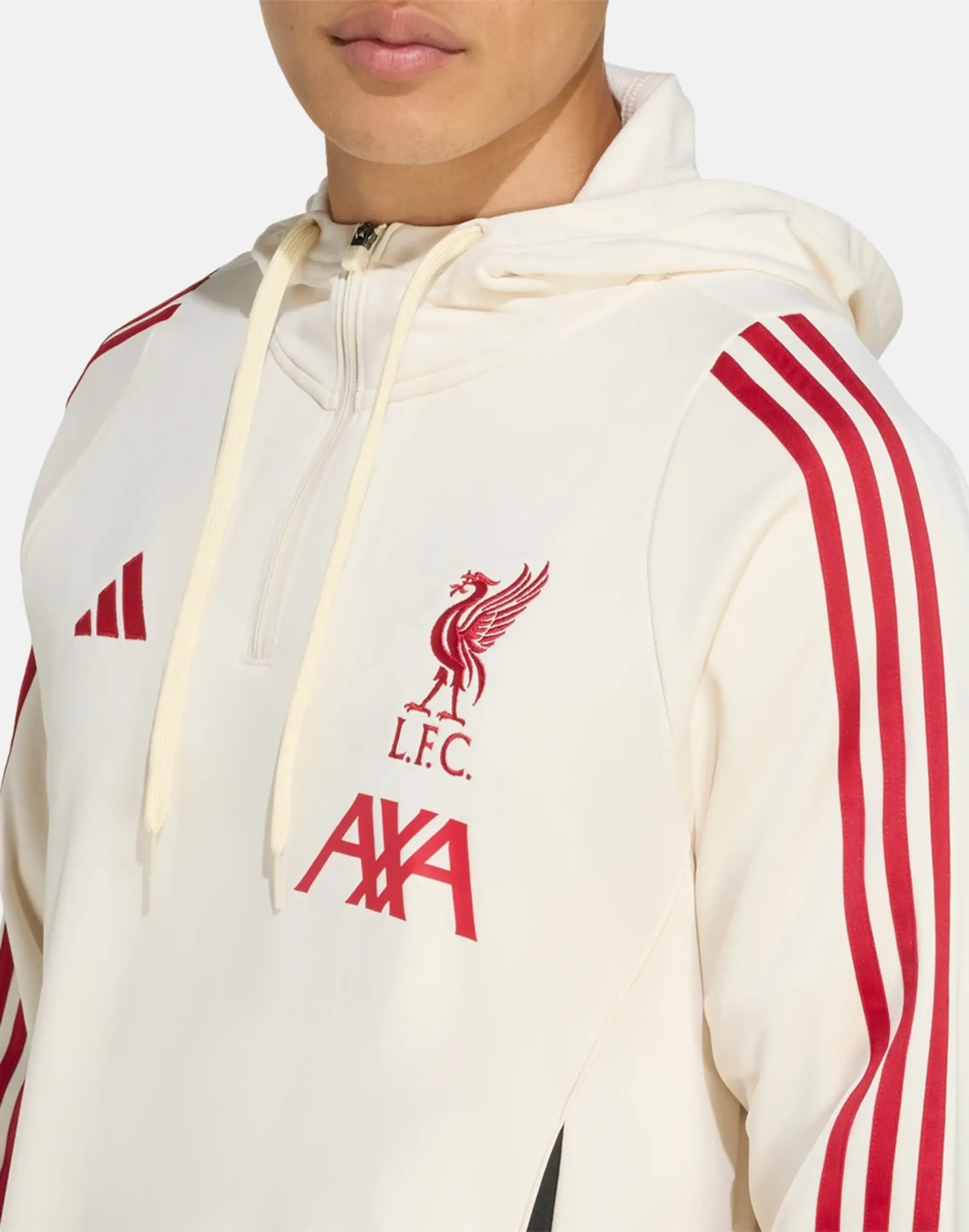 LFC adidas Mens 25/26 Domestic Training Hoodie White