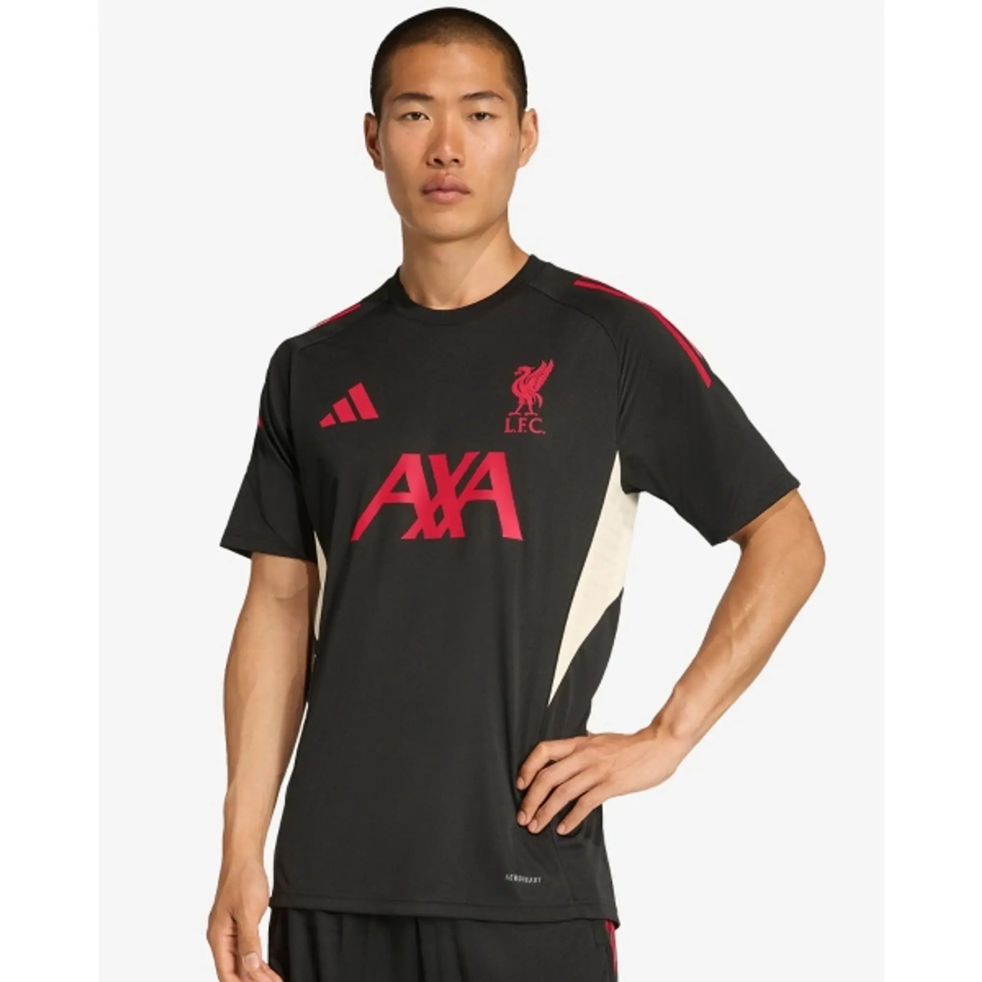 LFC adidas Mens 25/26 Domestic Short Sleeve Top Black
