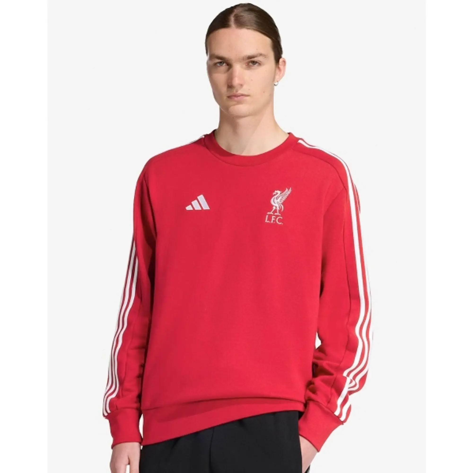 LFC adidas Mens 25/26 DNA Sweatshirt Red