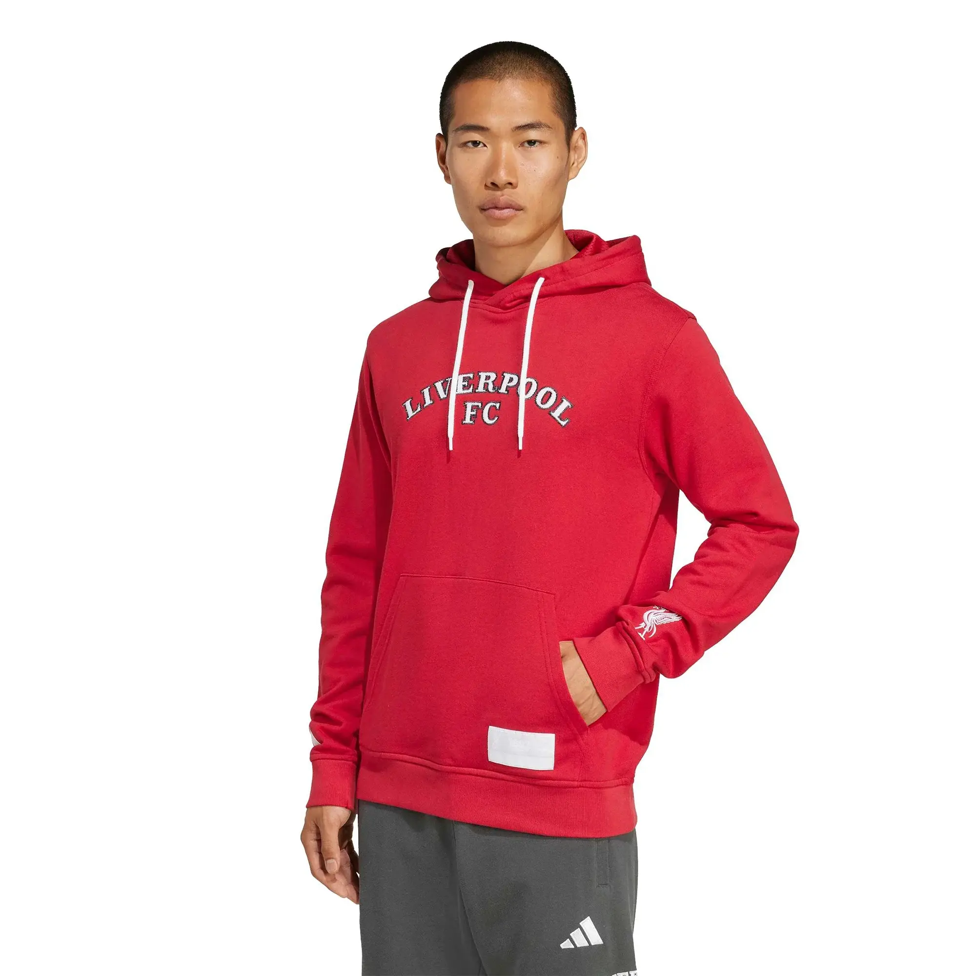 LFC adidas Mens 25/26 US Pack Hoodie Red
