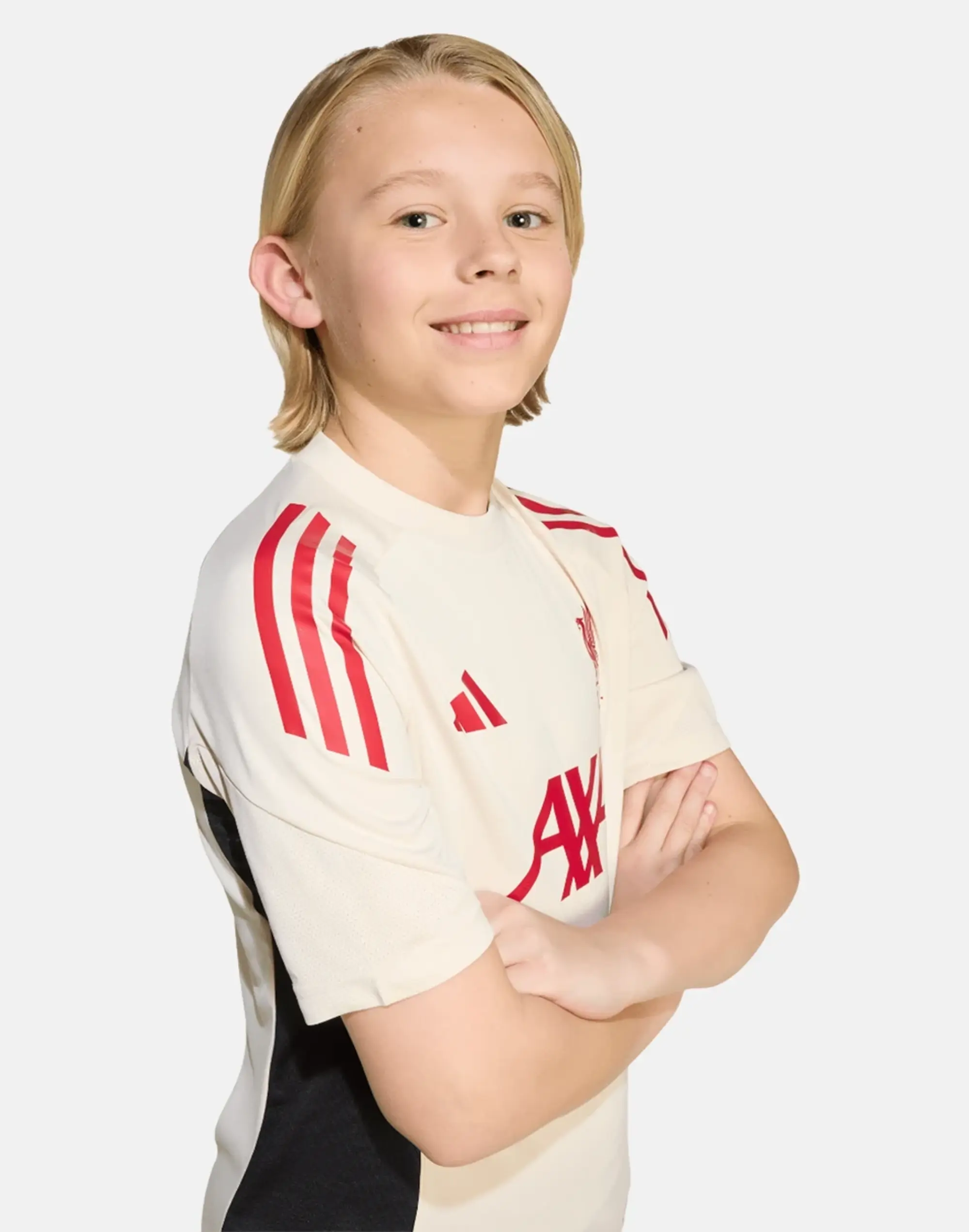 LFC adidas Youth 25/26 Domestic Short Sleeve Training Top White