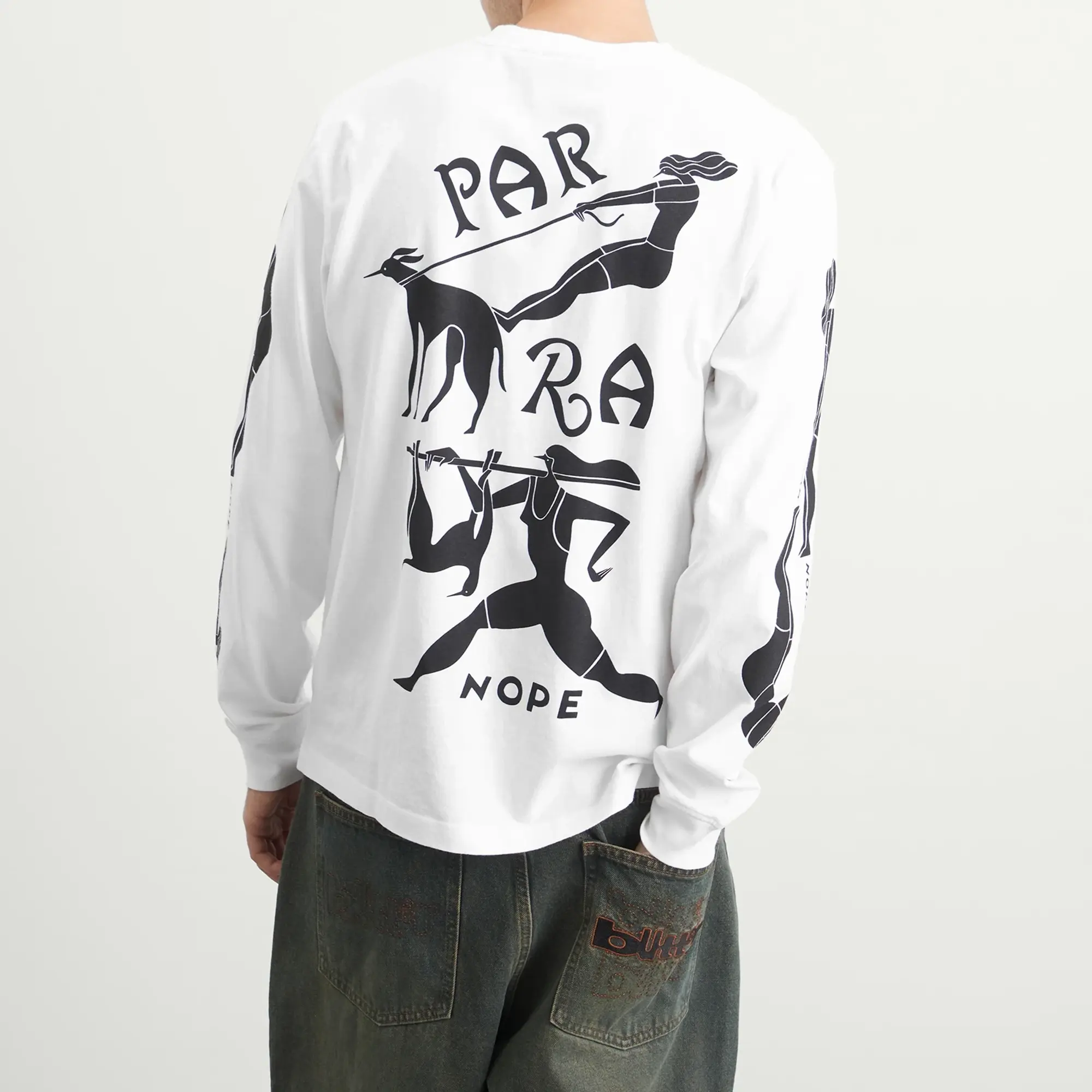 By Parra Men's Dog Training Long Sleeve T-Shirt White