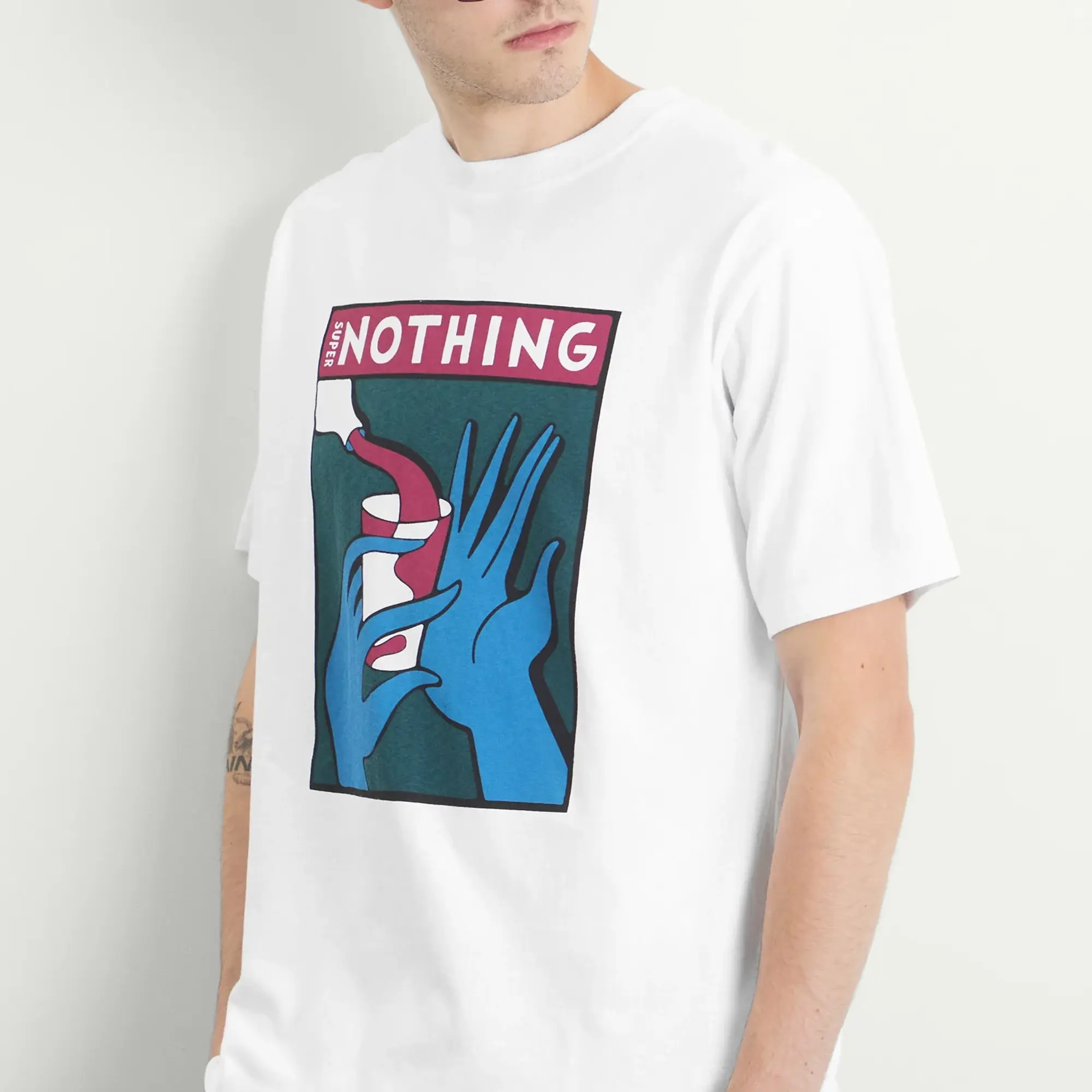 By Parra Men's Super Nothing T-Shirt White
