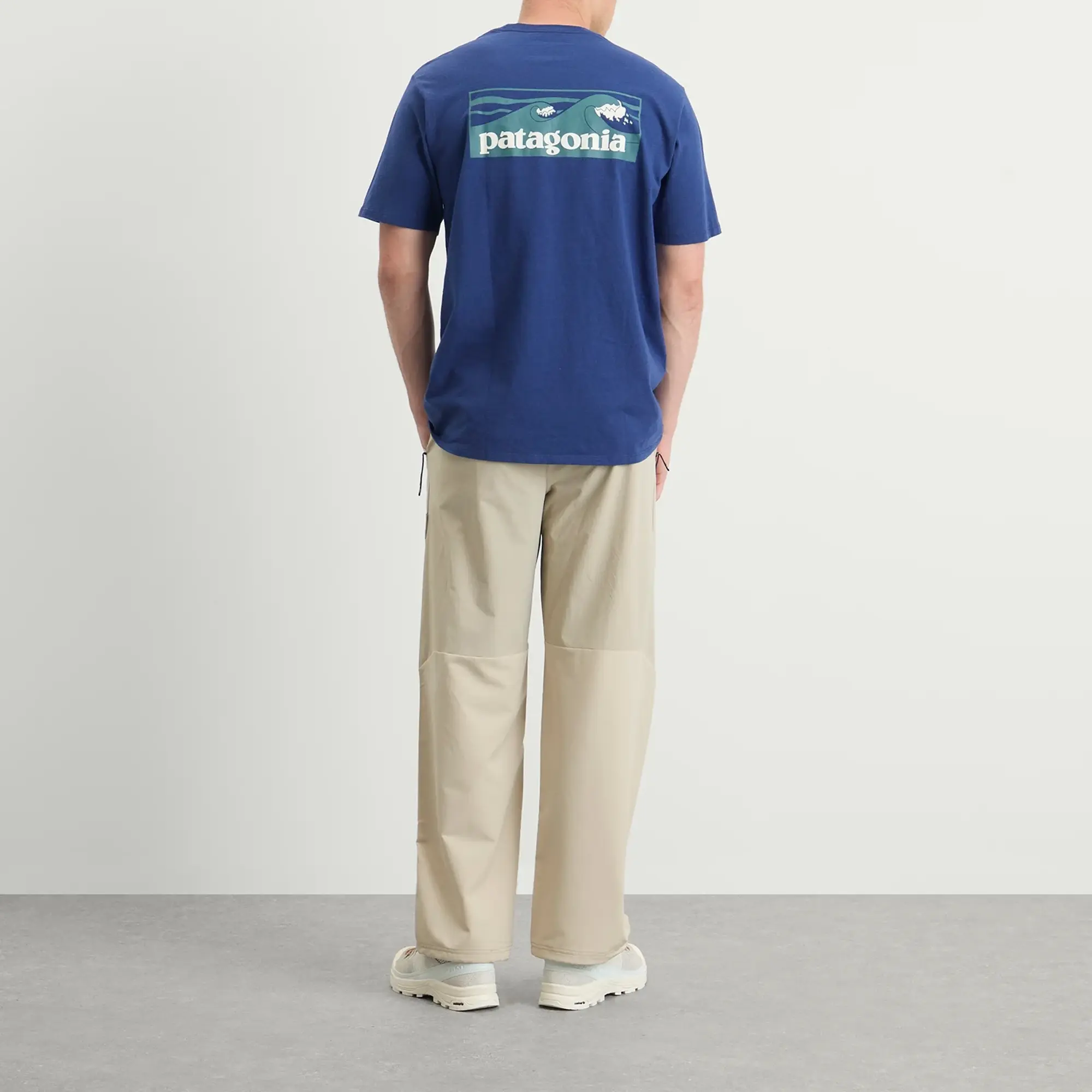Patagonia Men's Boardshort Logo Pocket Responsibili-Tee Clement Blue