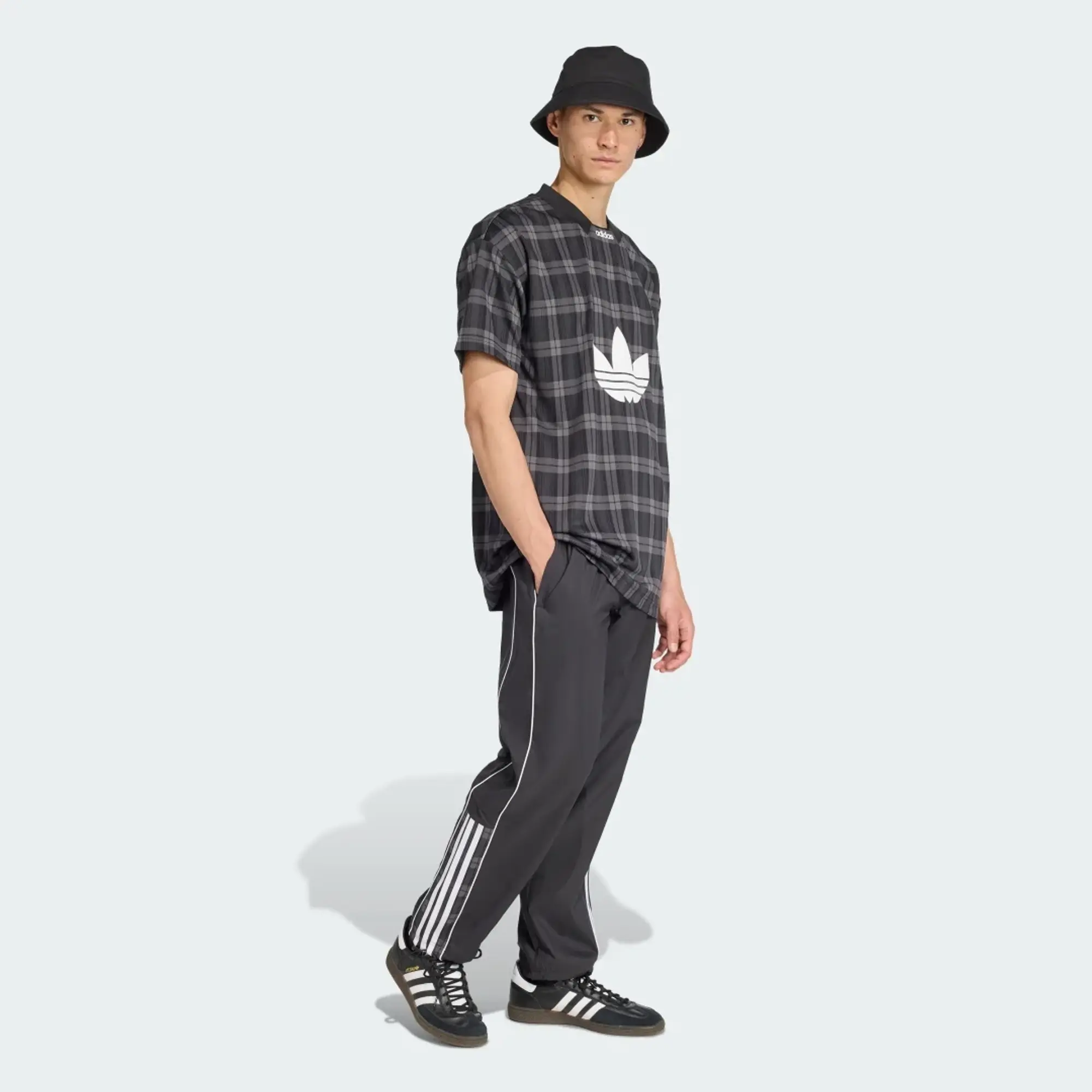adidas Tartan Loose Track Tracksuit Bottoms