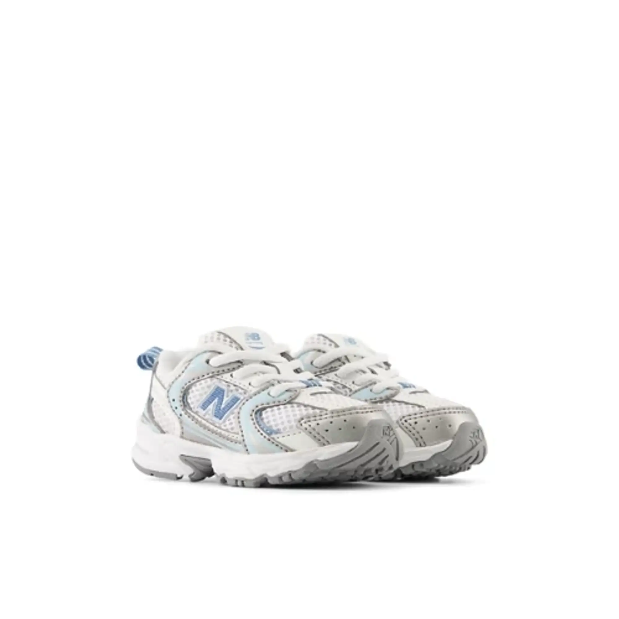 New Balance Infants' 530 BUNGEE in White/Blue Synthetic
