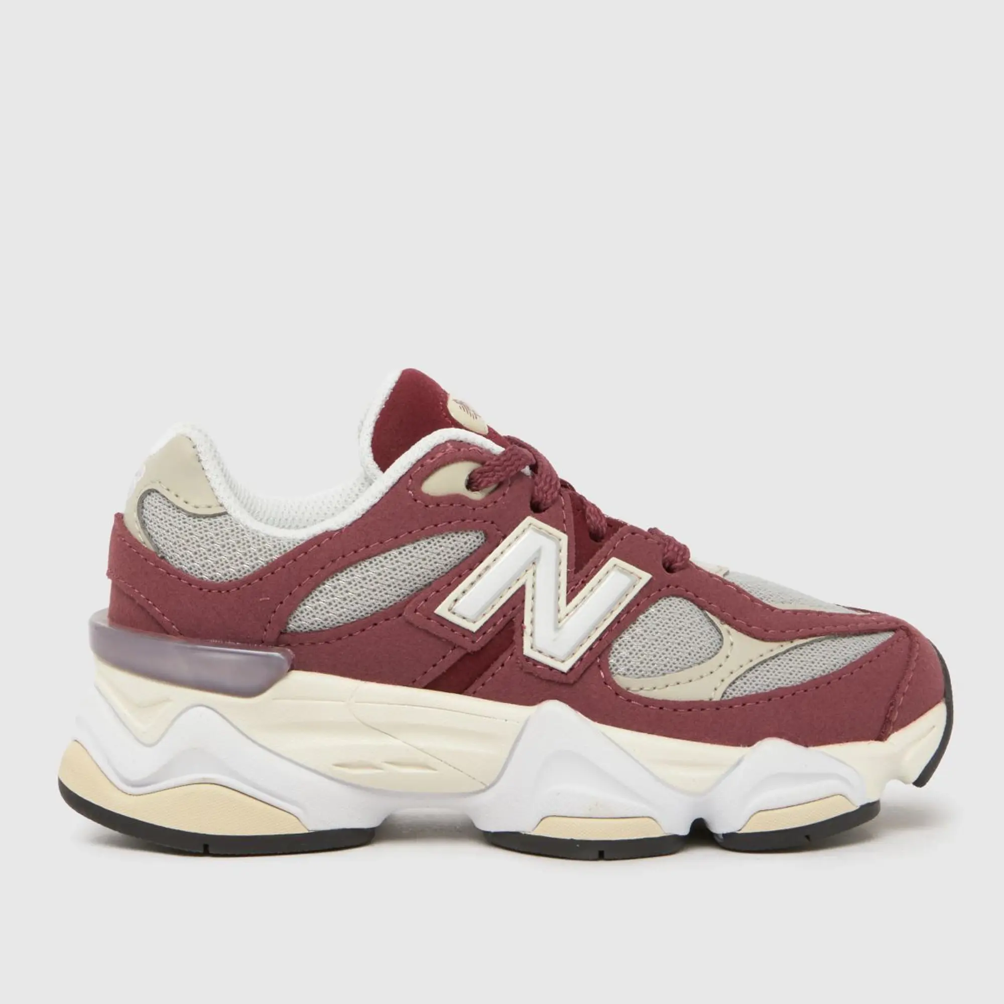 New Balance Kids' 9060 LACE in Red/White Synthetic