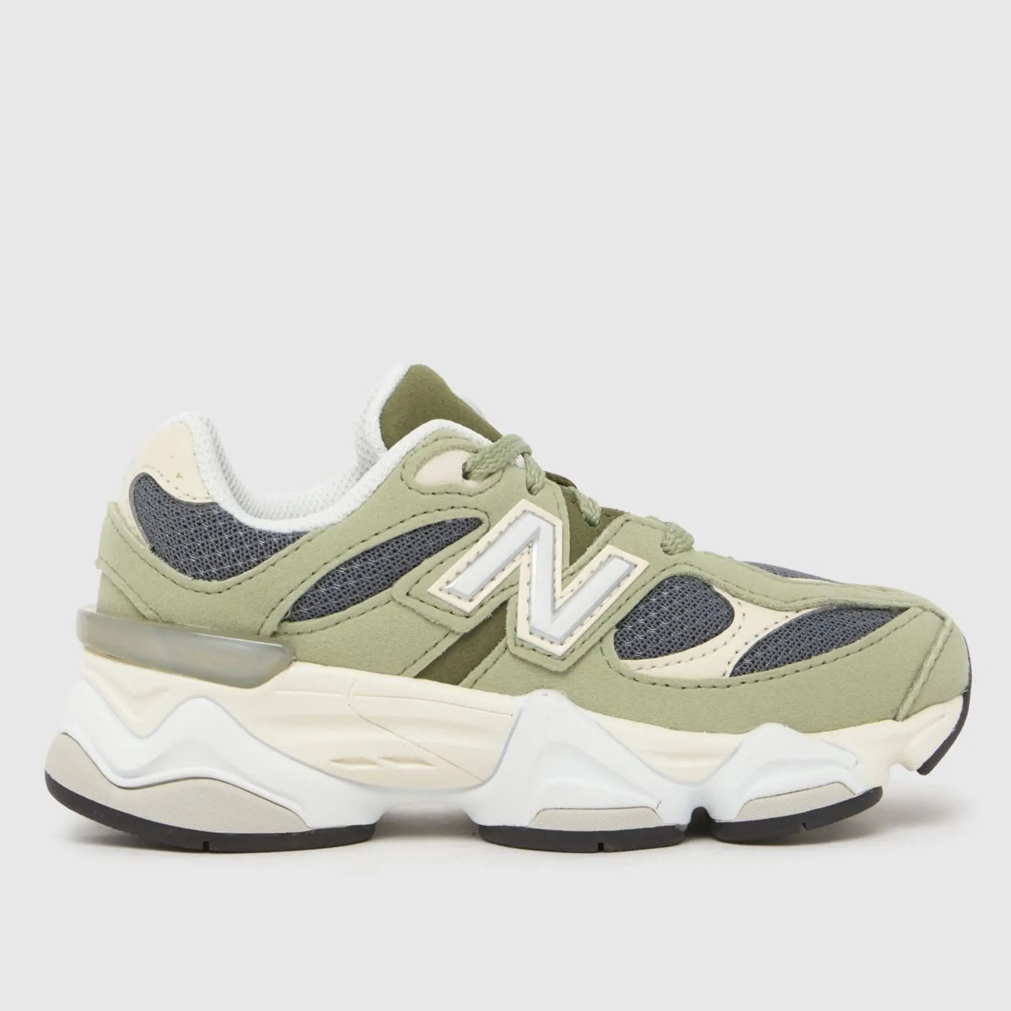 New Balance Kids' 9060 LACE in Green/White Synthetic