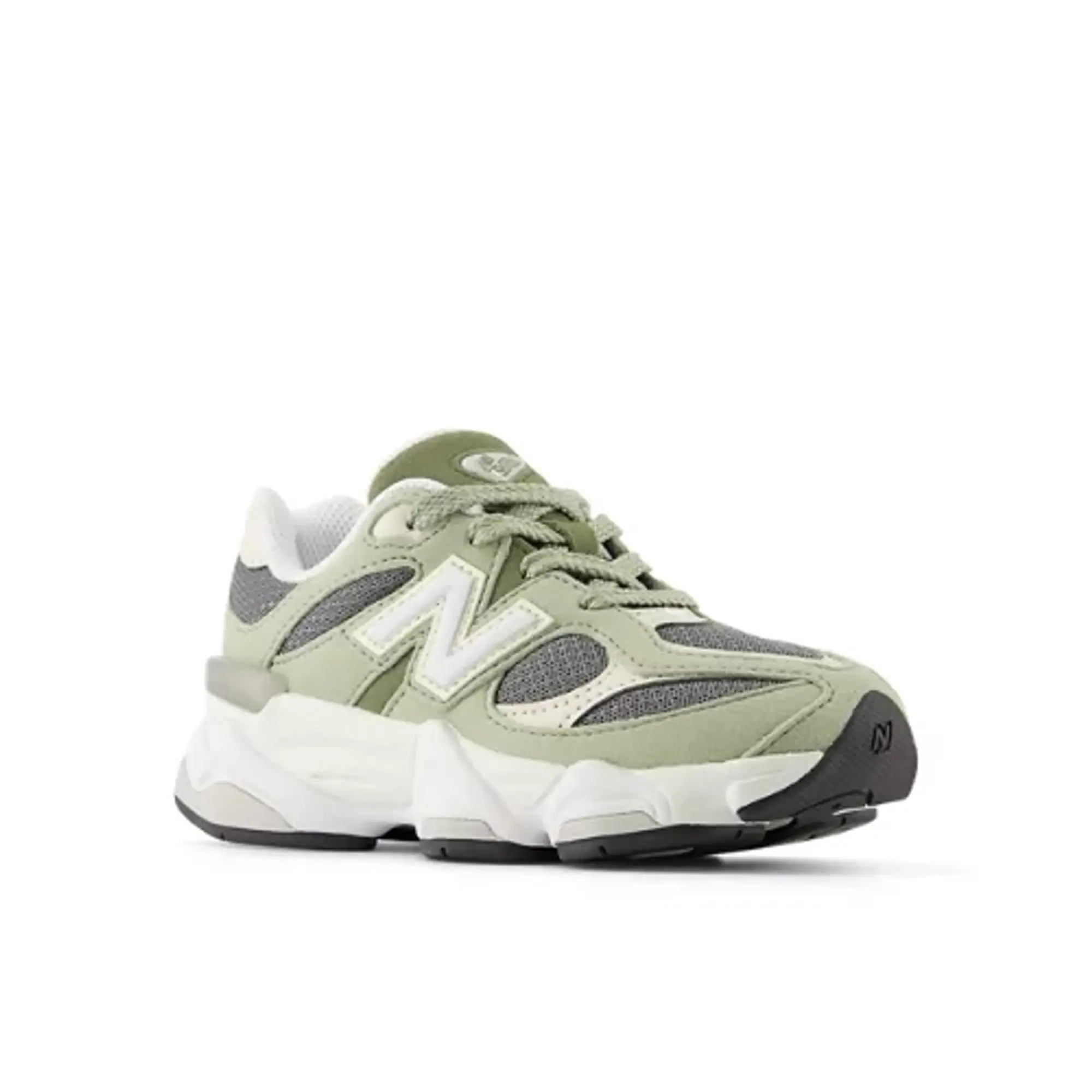 New Balance Kids' 9060 LACE in Green/White Synthetic