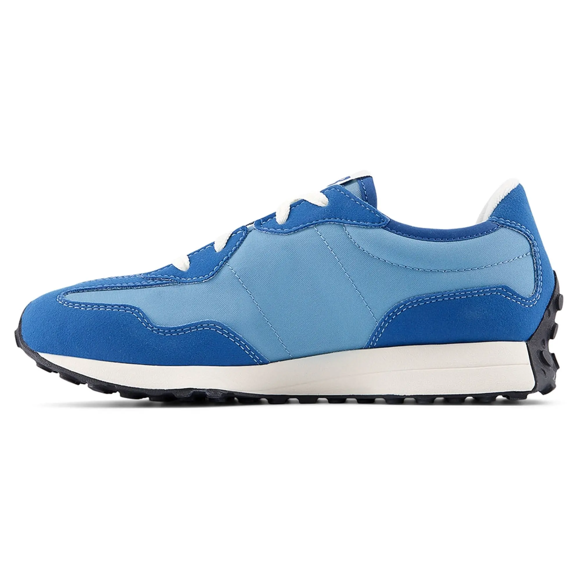 New Balance Kids' 327 LACE in White/Blue Synthetic