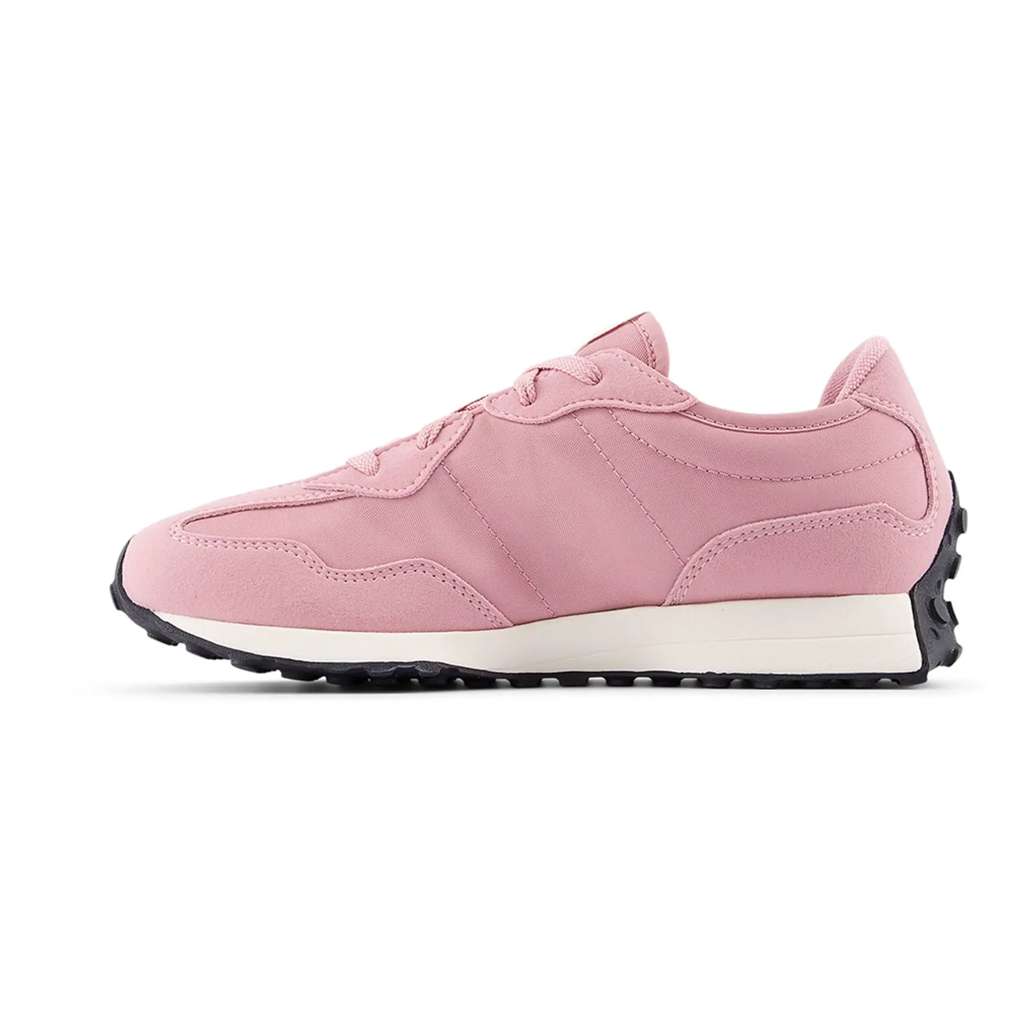 New Balance Kids' 327 LACE in Grey/Pink Synthetic