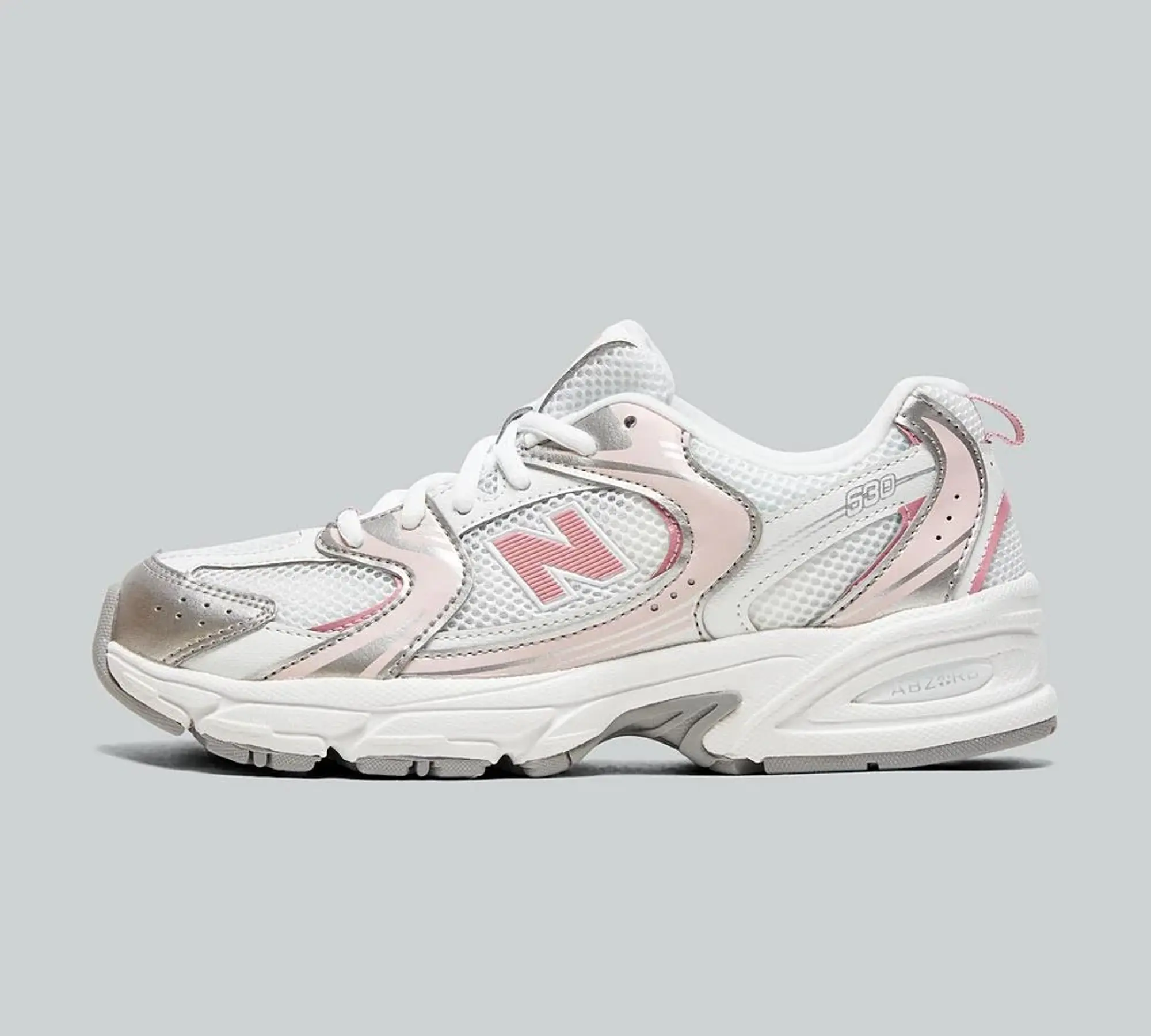 New Balance Kids' 530 LACE in Grey/Pink Synthetic