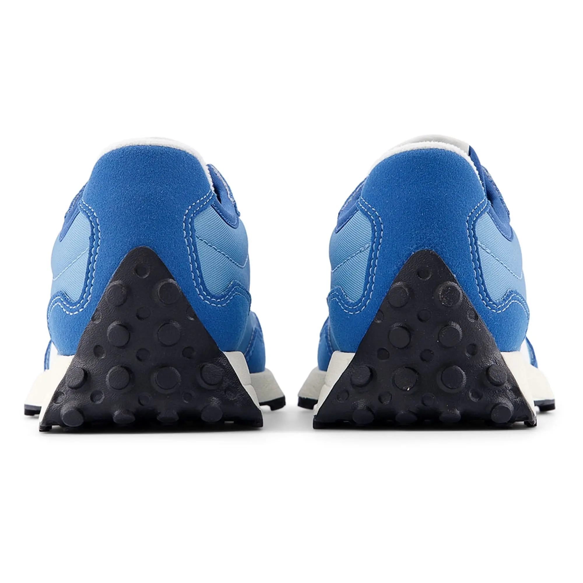 New Balance Kids' 327 BUNGEE LACE in White/Blue Synthetic