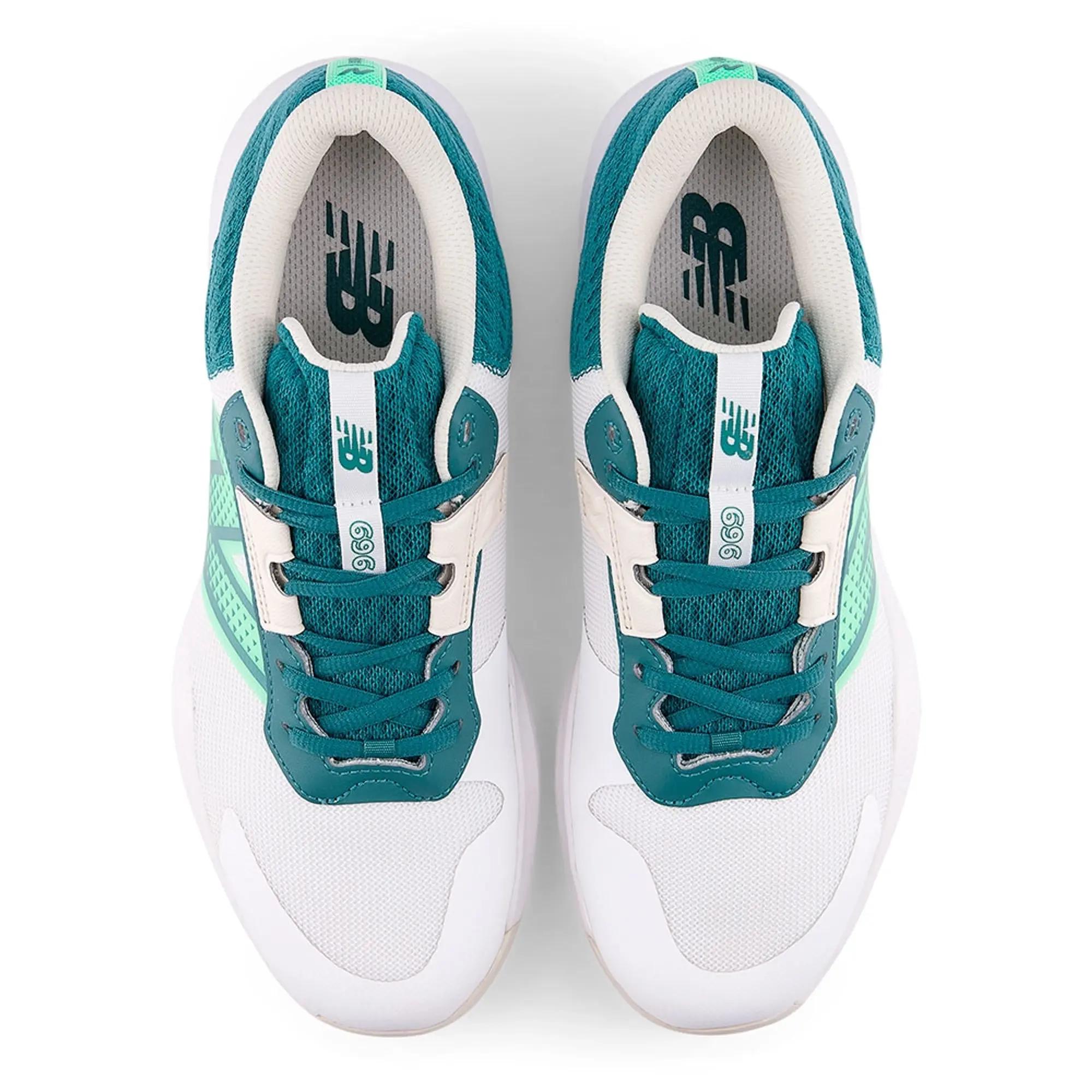 New Balance Men's 696v6 in White/Green Synthetic
