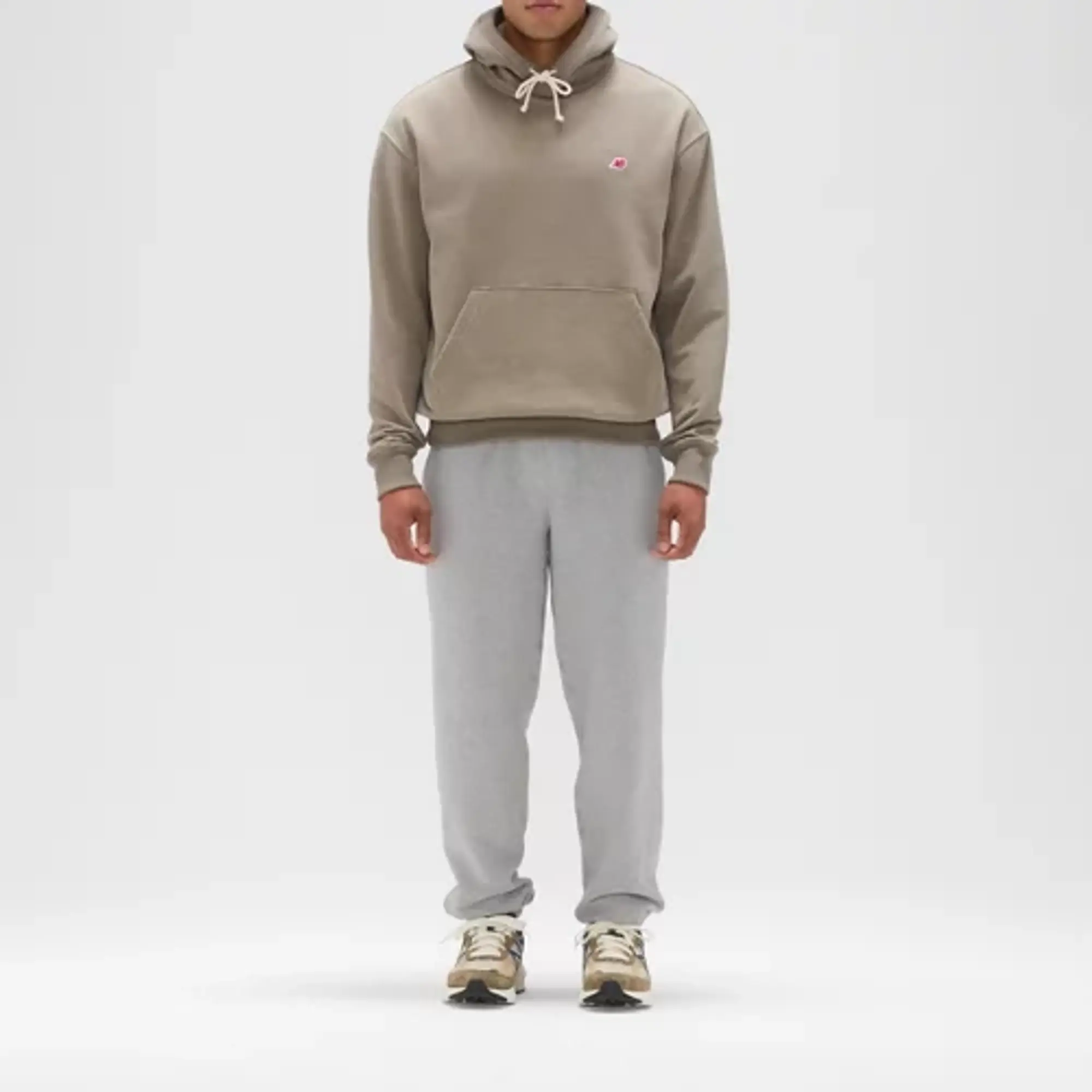 New Balance Men's Made in USA Core Hoodie in Brown Cotton Fleece