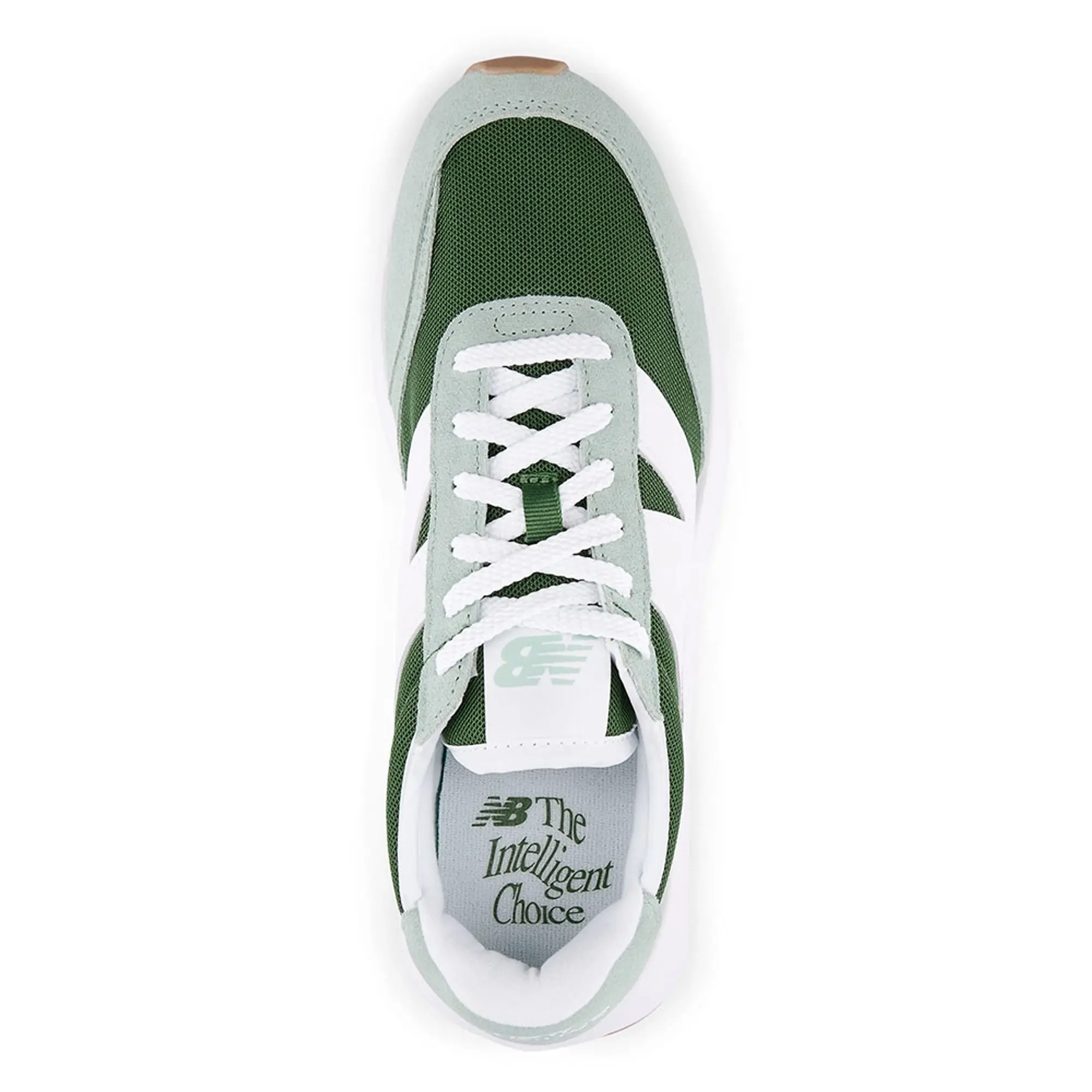 New Balance Unisex 370 in Green Suede/Mesh