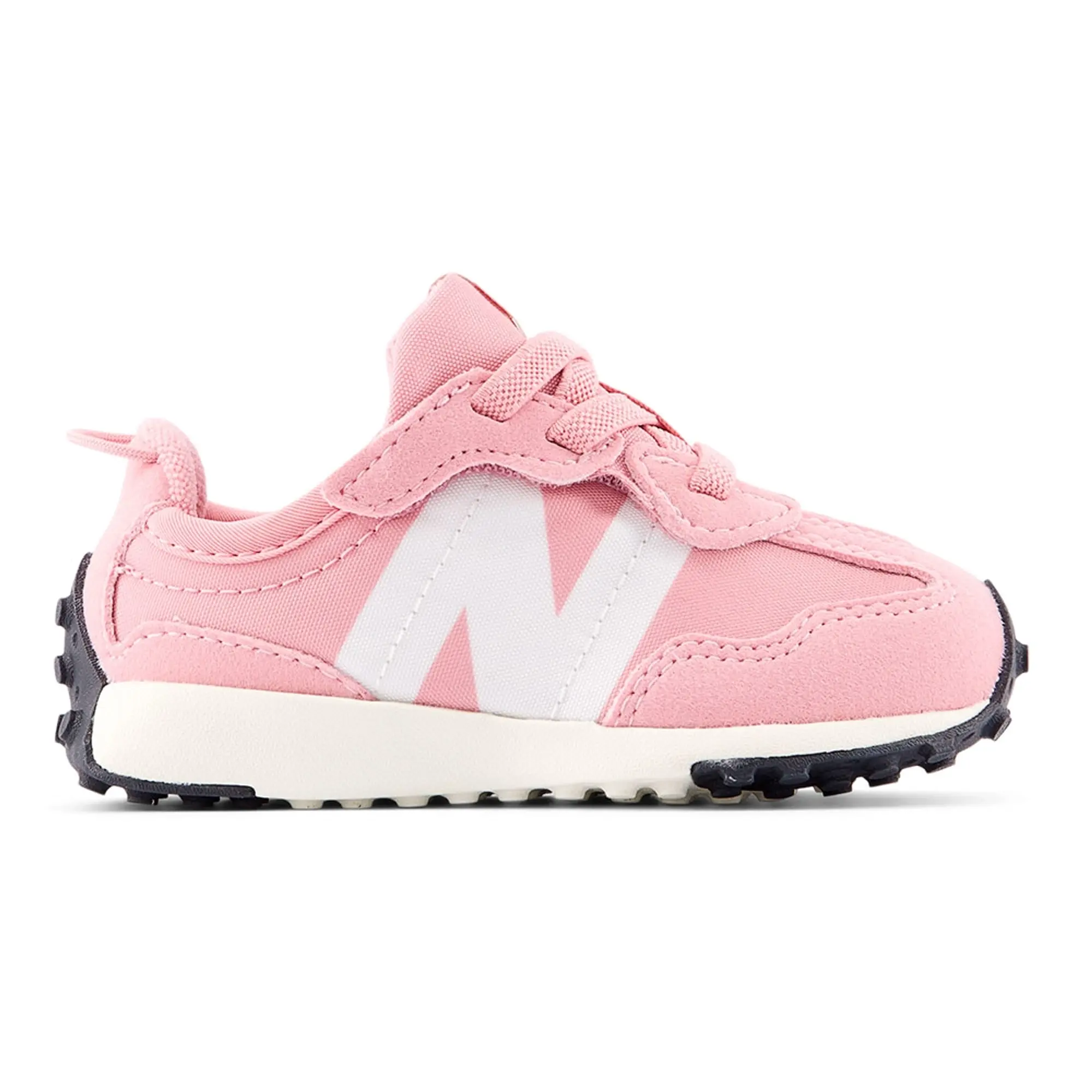 New Balance Kids' 327 NEW-B HOOK & LOOP in Grey/Pink Synthetic