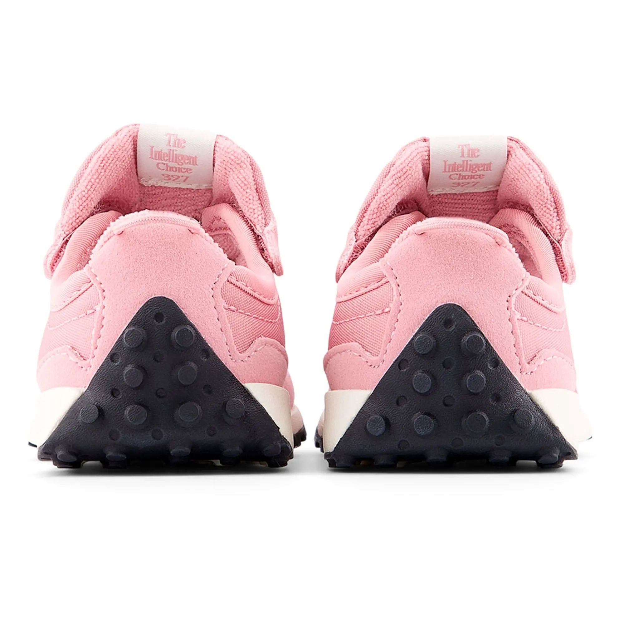 New Balance Kids' 327 NEW-B HOOK & LOOP in Grey/Pink Synthetic