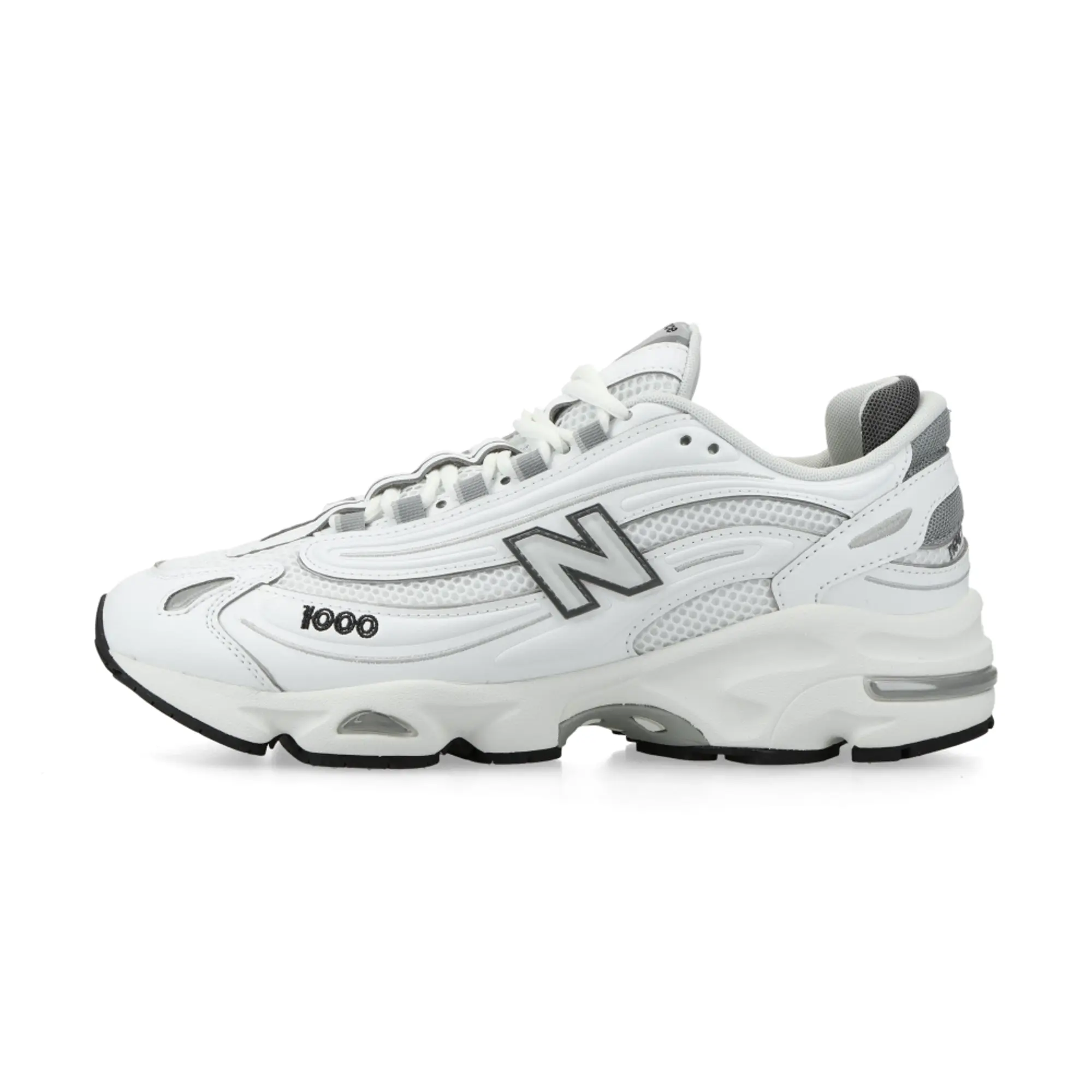 New Balance Unisex 1000 in White/Grey Synthetic
