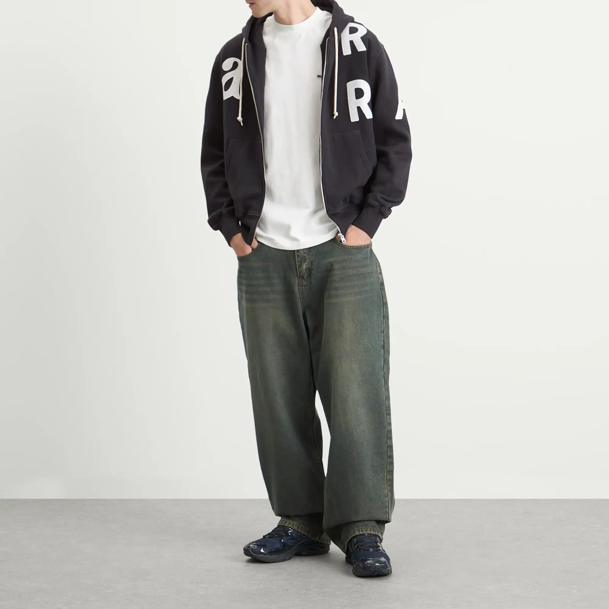 By Parra Men's Word Salad Zip Hoodie Dark Navy