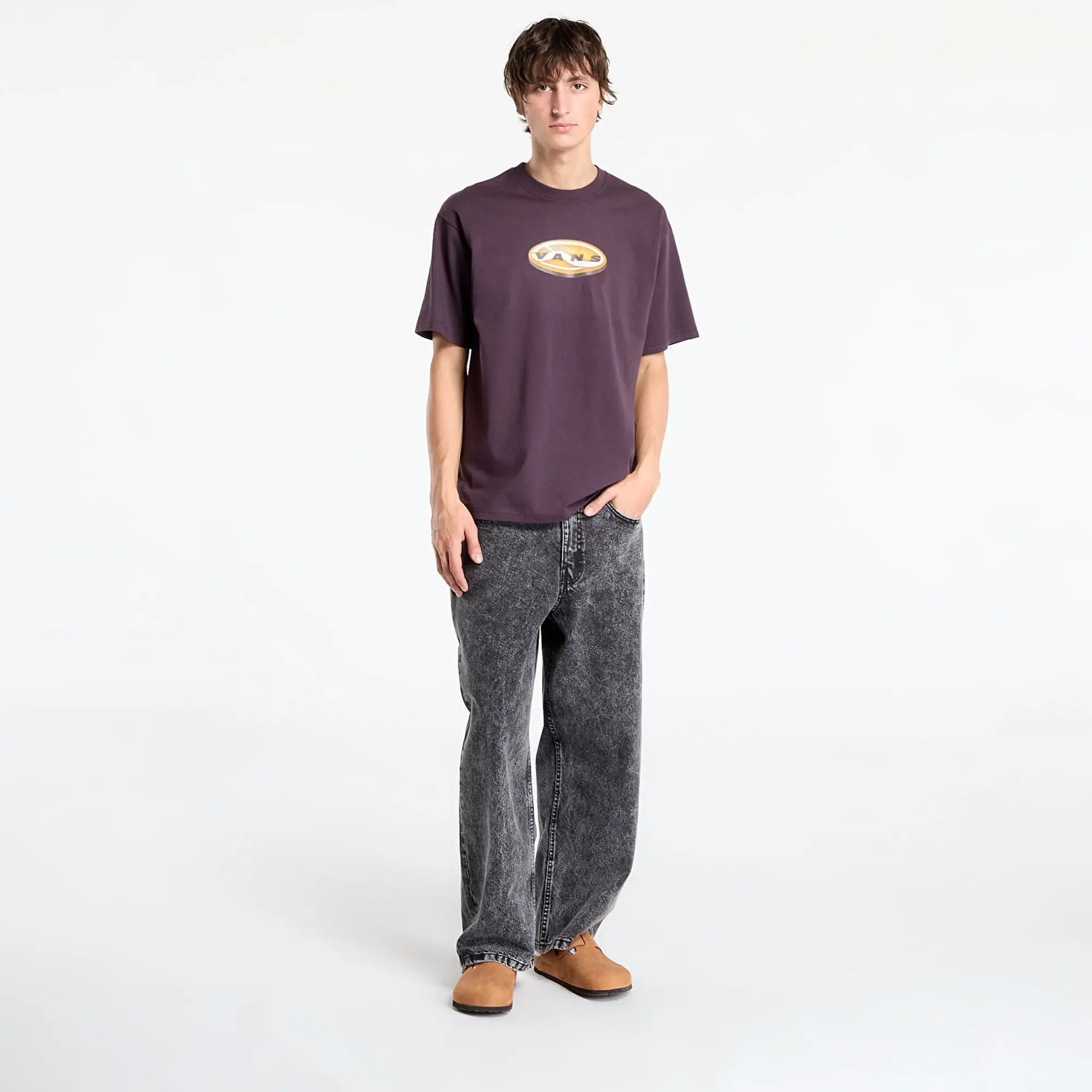 T-Shirt Vans 3D Retroval Short Sleeve Tee Dark Port L