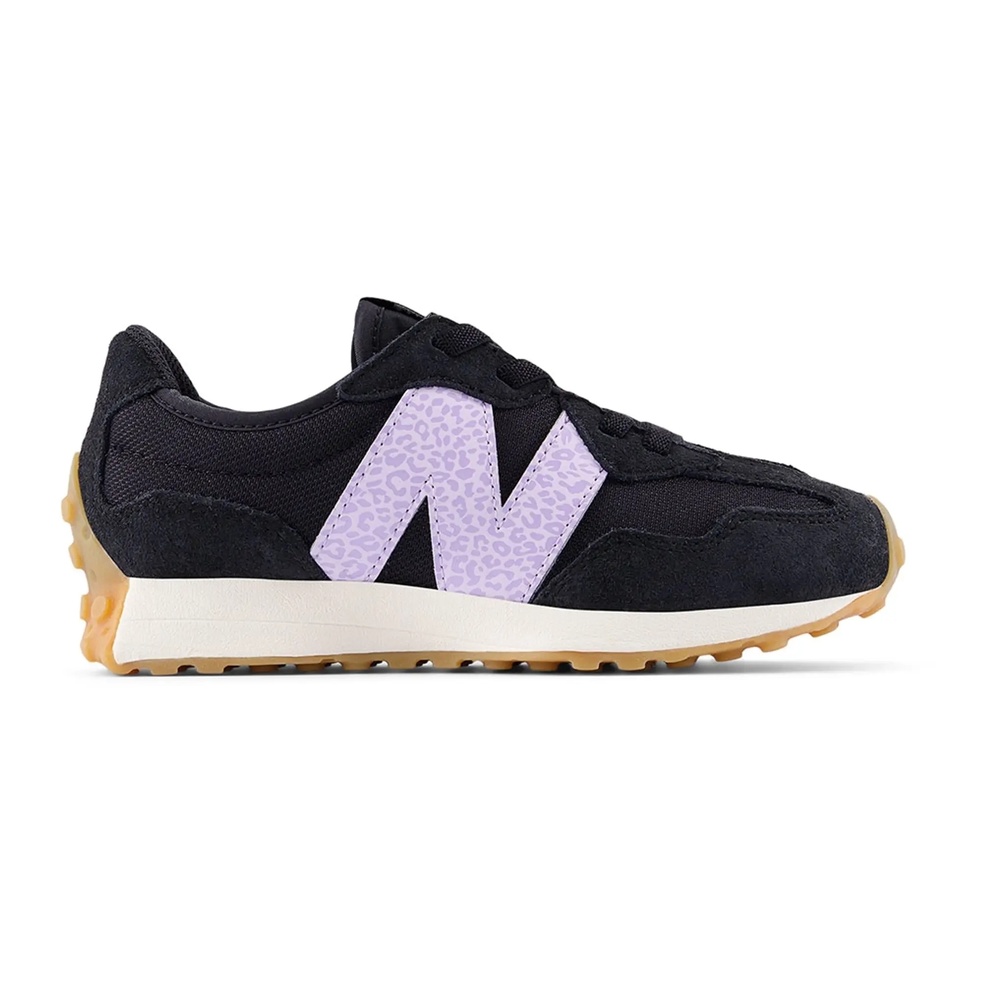 New Balance Kids' 327 BUNGEE LACE in Purple/Black Synthetic