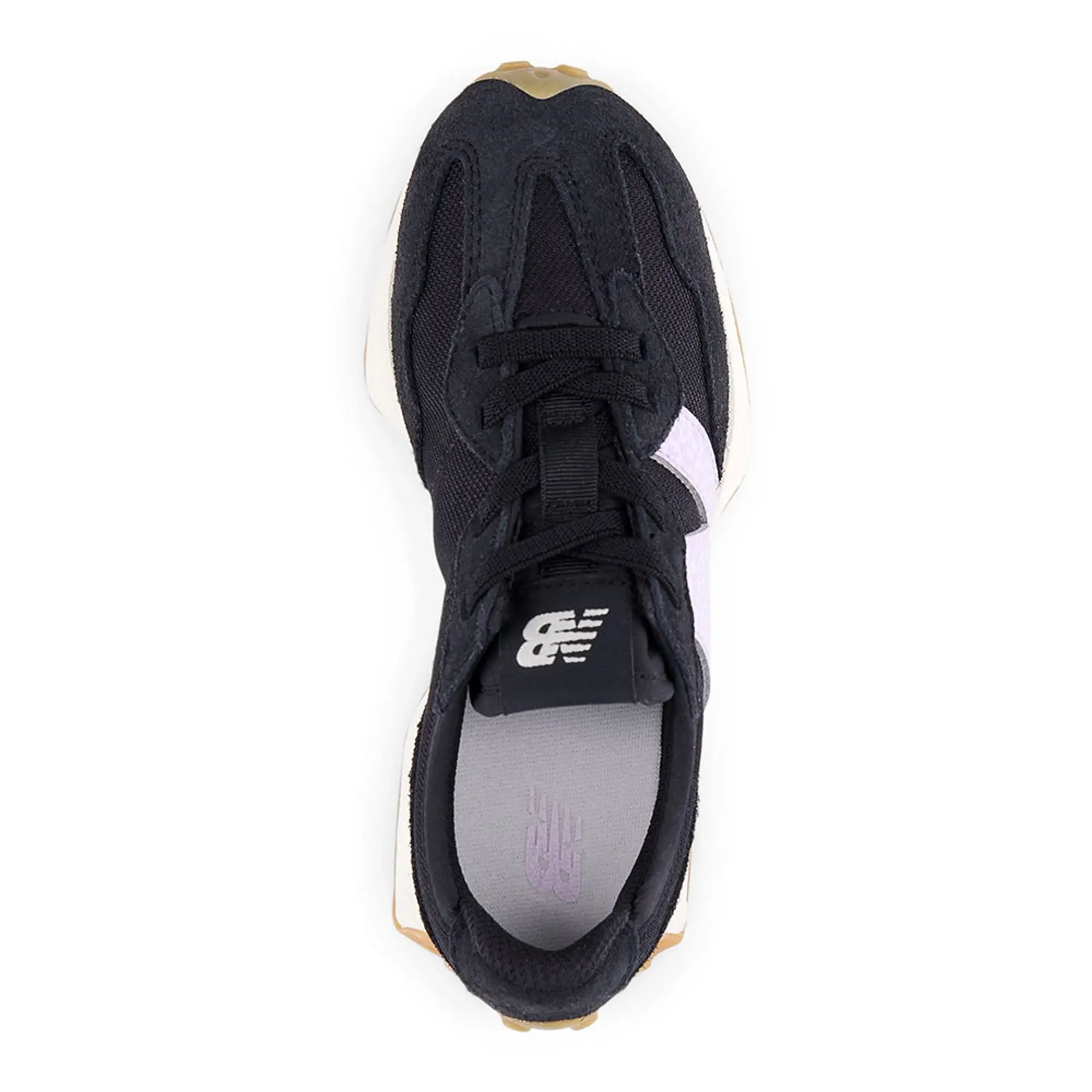 New Balance Kids' 327 BUNGEE LACE in Purple/Black Synthetic