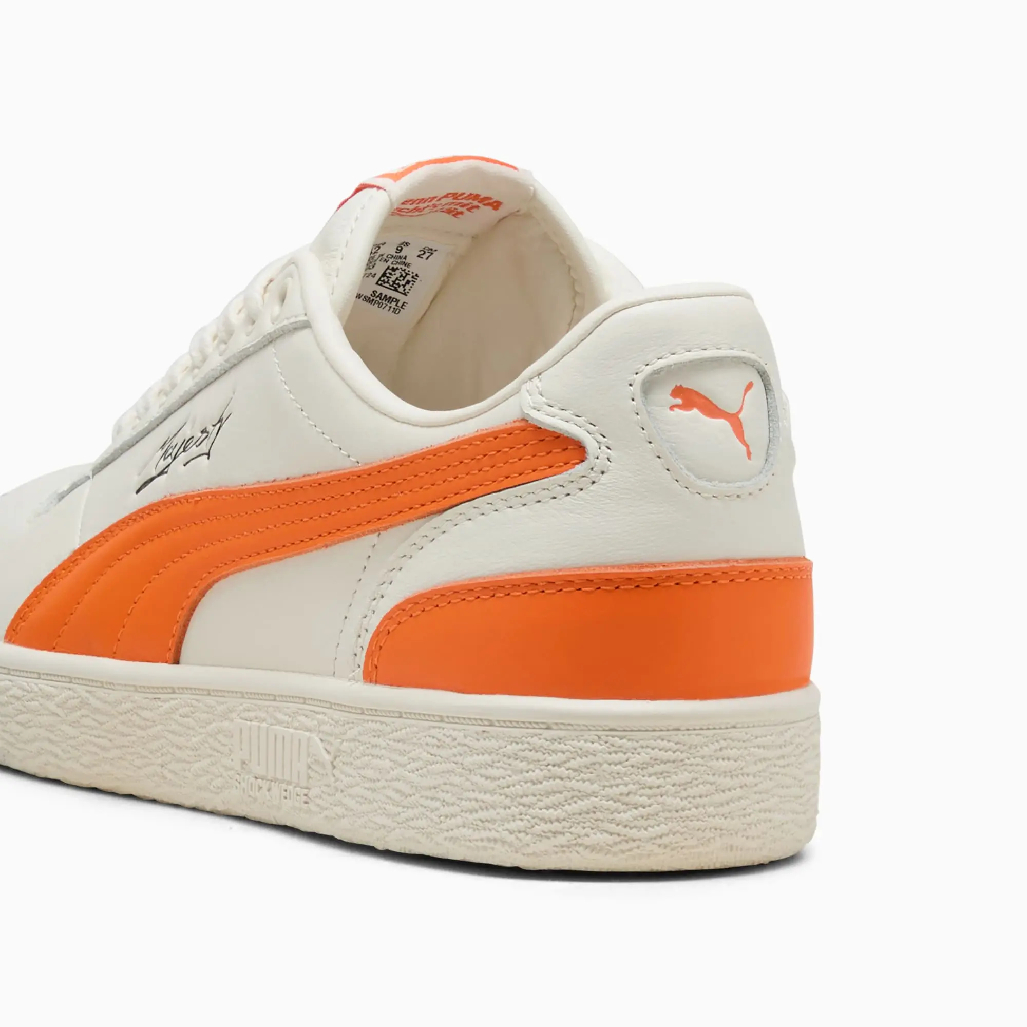 PUMA Majesty Sneakers Unisex, Warm White/Orange Poppy, size 10