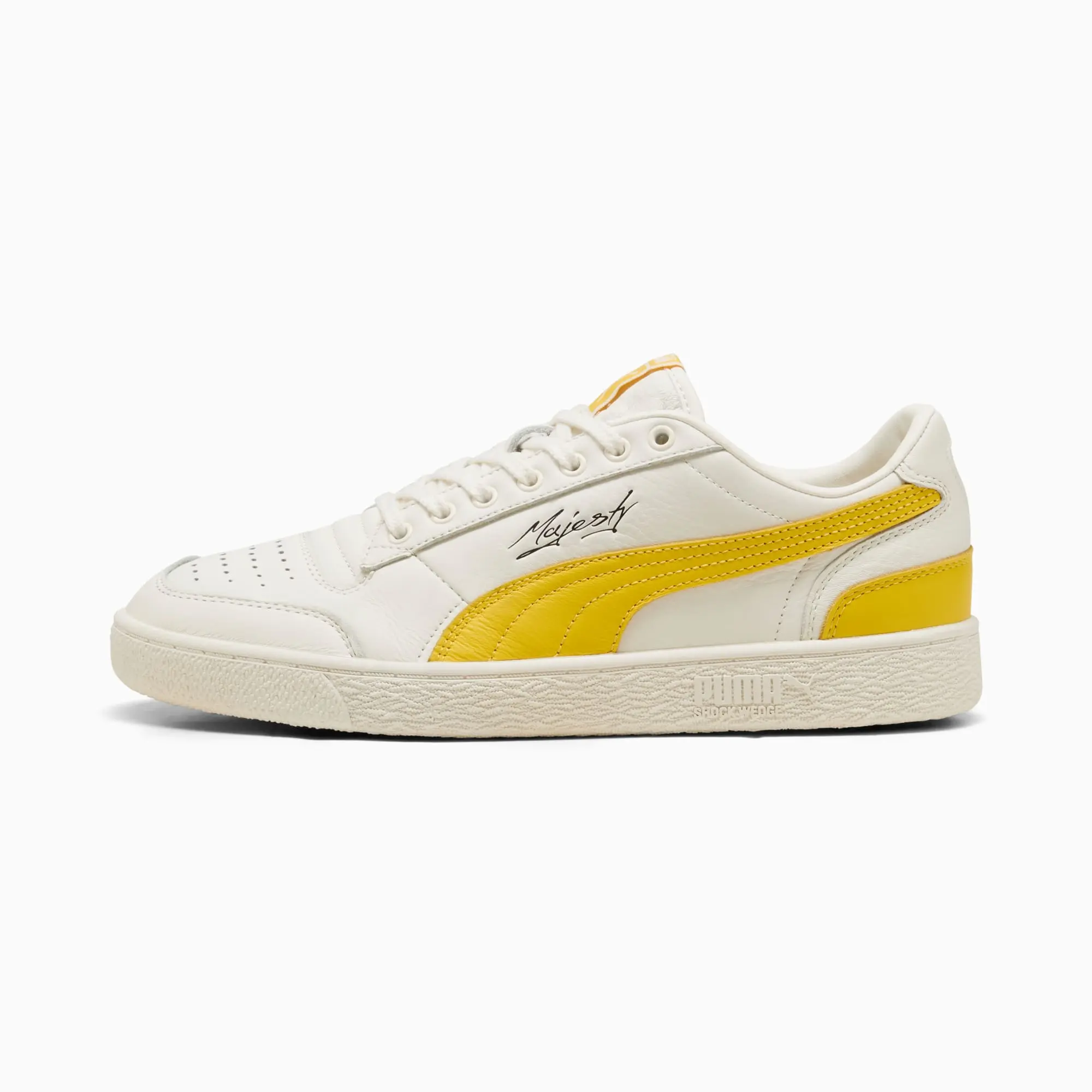 PUMA Majesty Sneakers Unisex, Warm White/Pelé Yellow, size 10