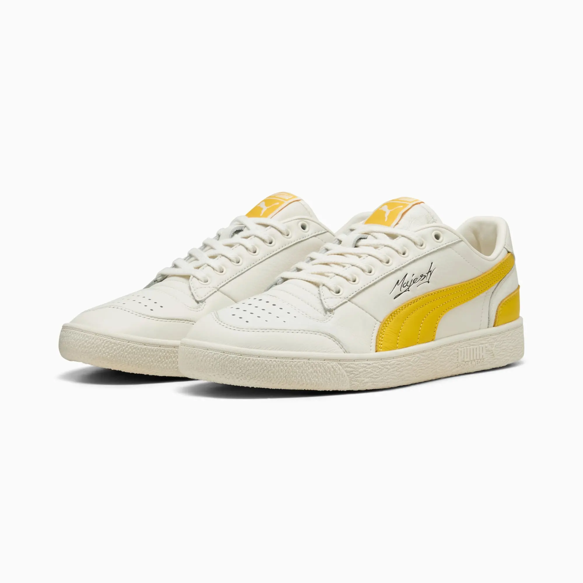 PUMA Majesty Sneakers Unisex, Warm White/Pelé Yellow, size 10
