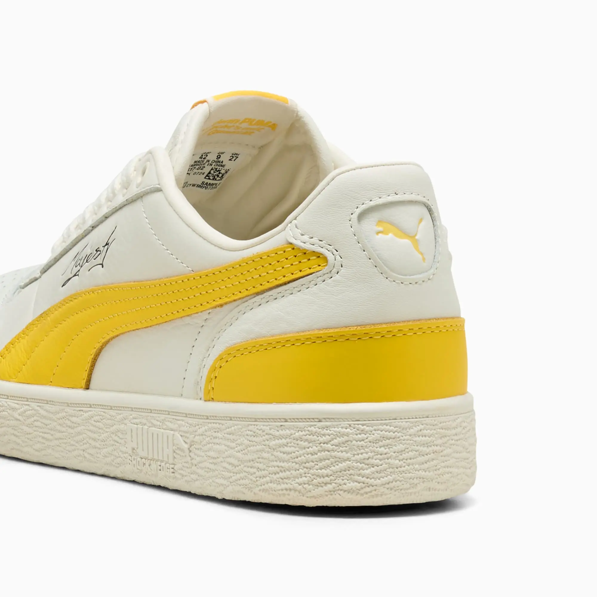 PUMA Majesty Sneakers Unisex, Warm White/Pelé Yellow, size 10