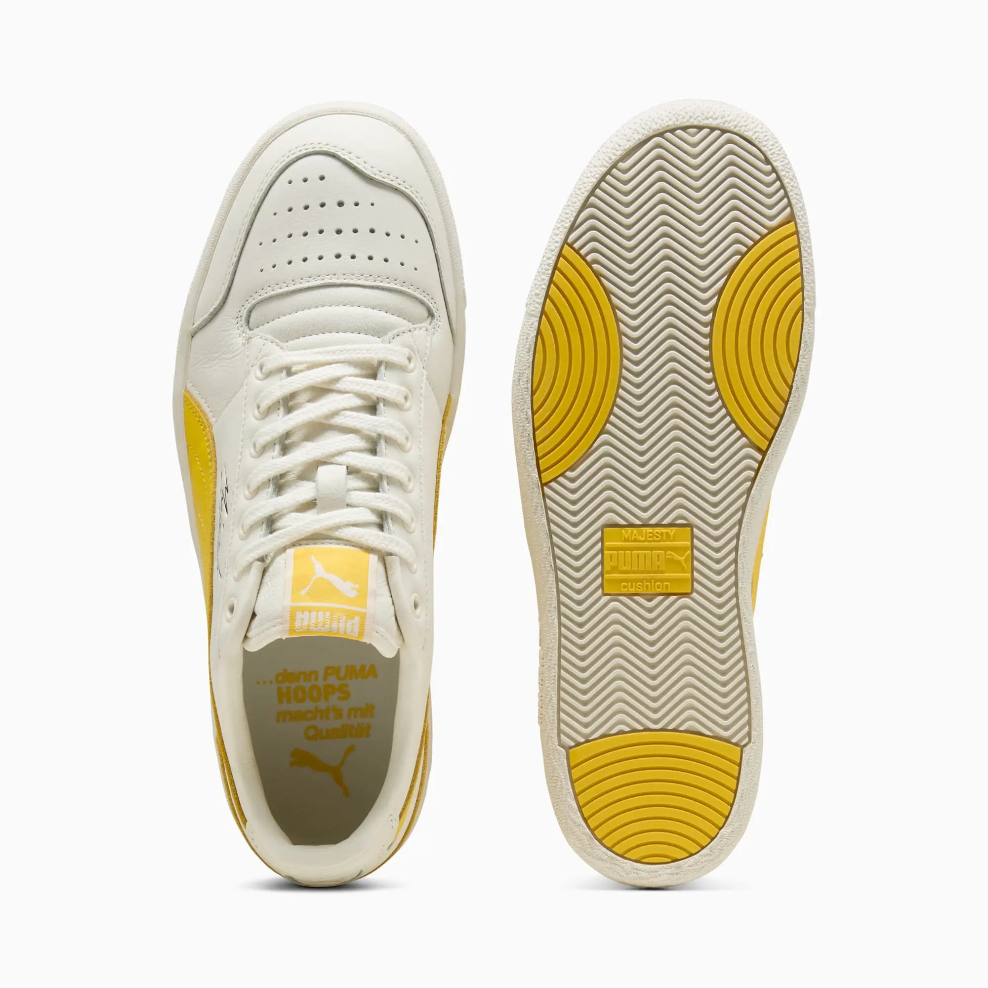 PUMA Majesty Sneakers Unisex, Warm White/Pelé Yellow, size 10