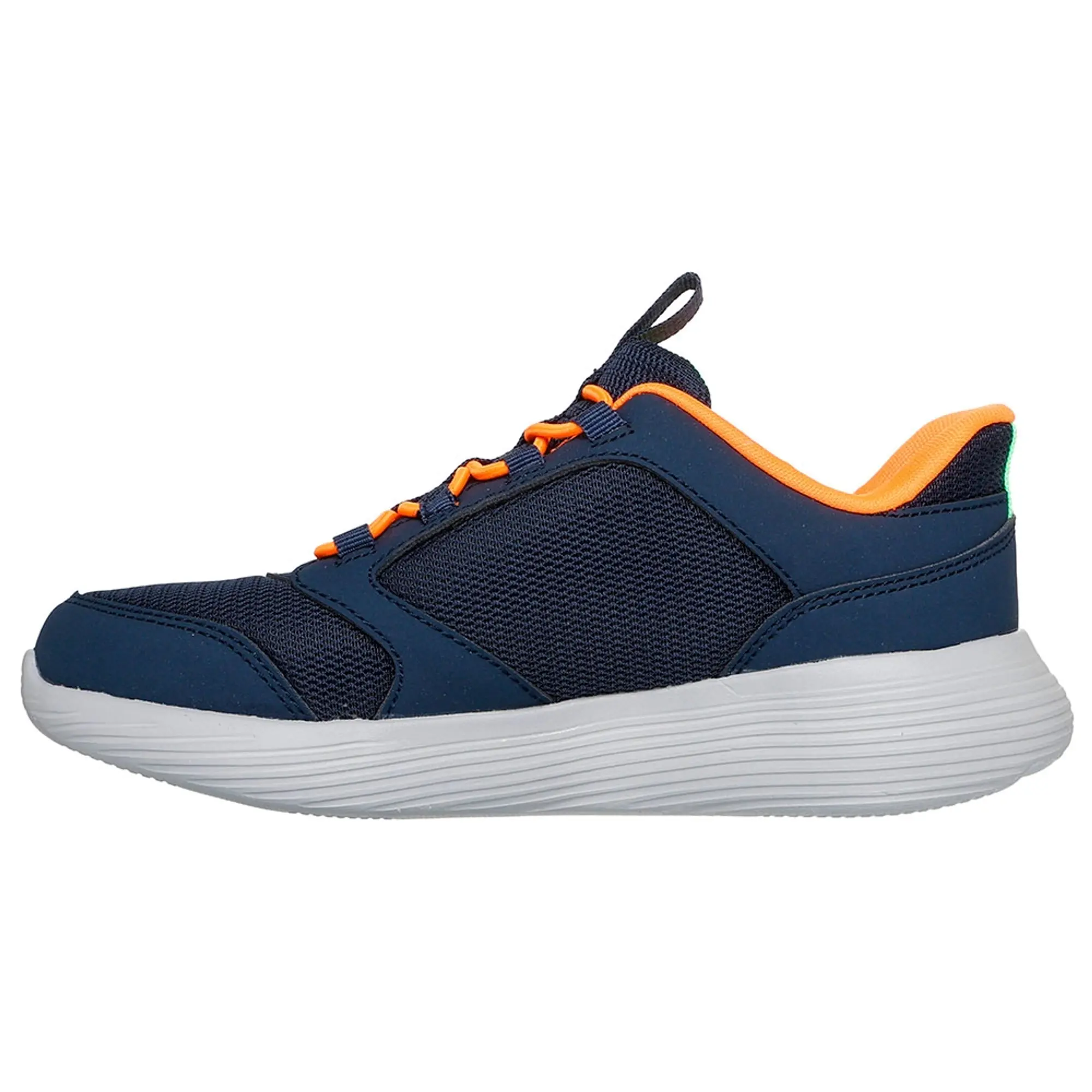 Skechers Boy's Slip-ins: GO RUN 400 V.2 - Turbo-Brisk Sneaker in Navy Blue/Orange