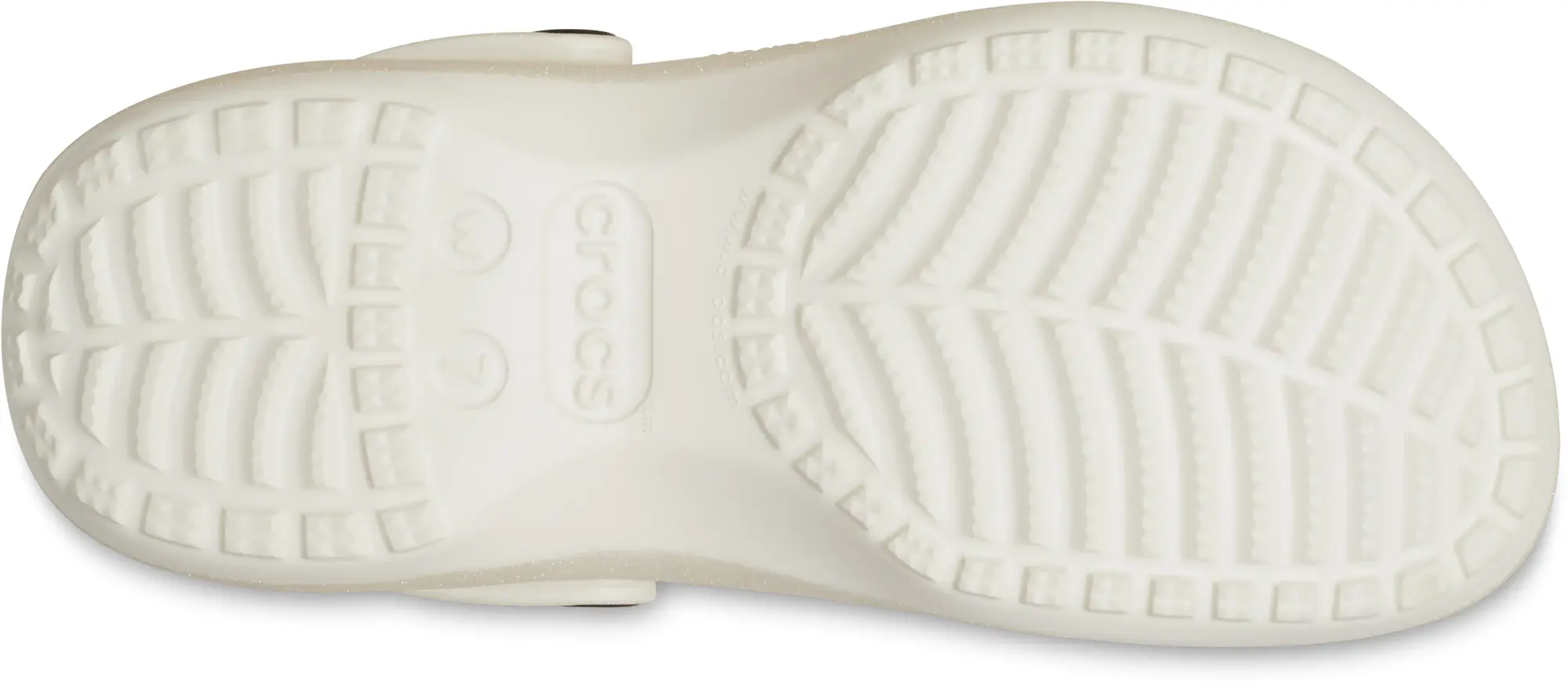Crocs | Women | Classic Platform Glitter | Clogs | Chalk | 3