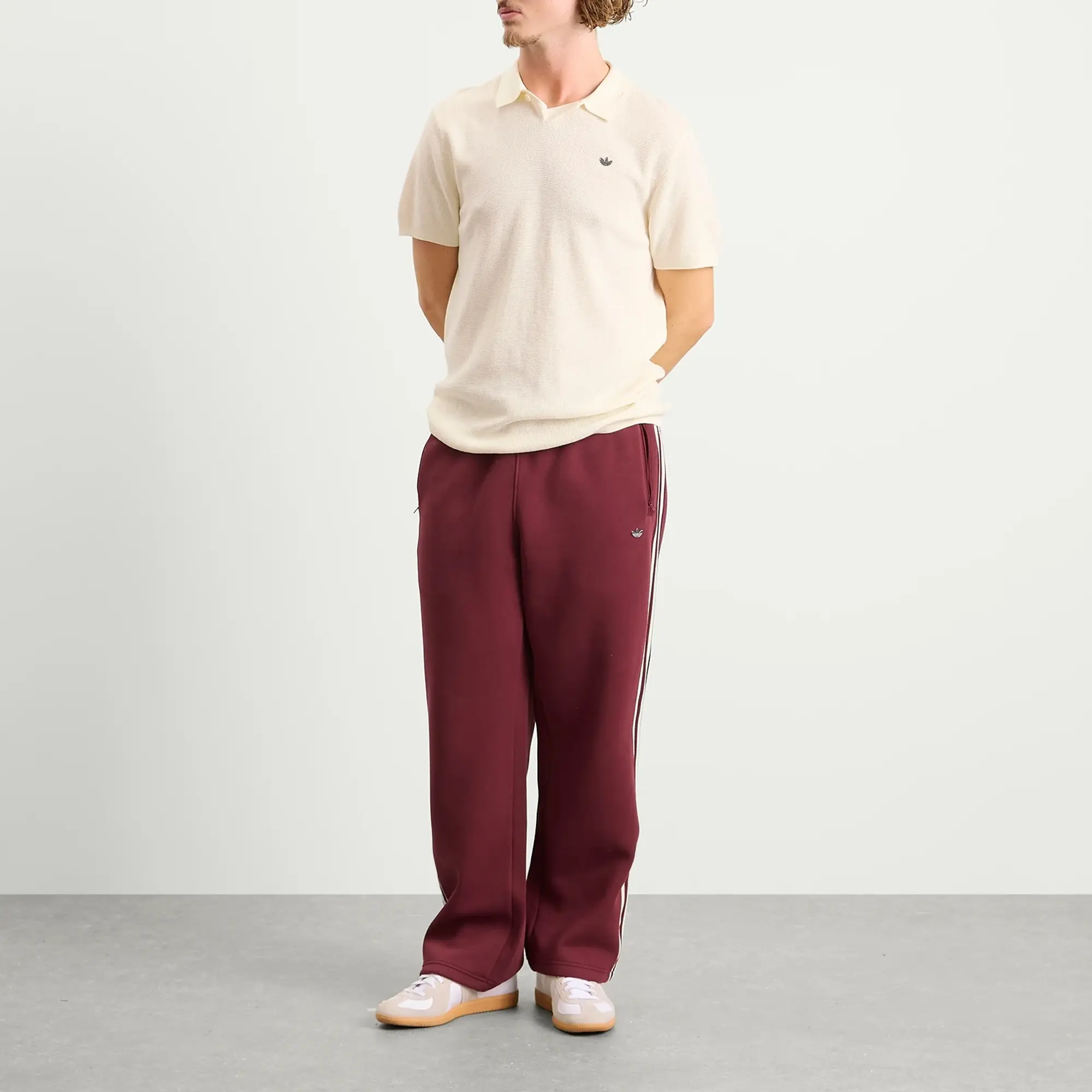 Adidas Men's Polo Shirt Cream White