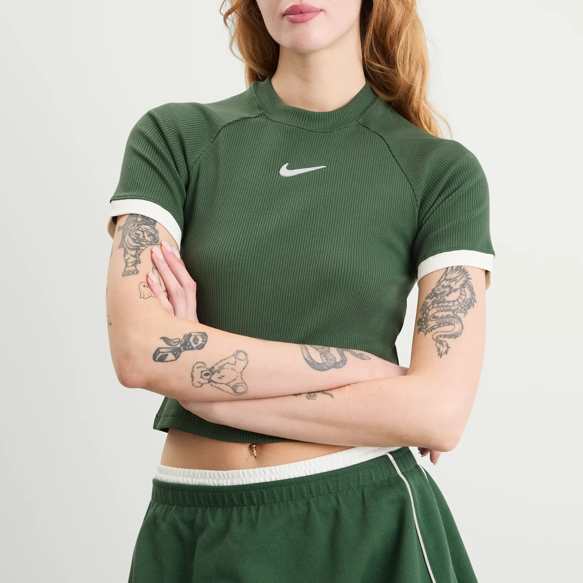 Nike Women's Sports Fitted Top Fir/Sail