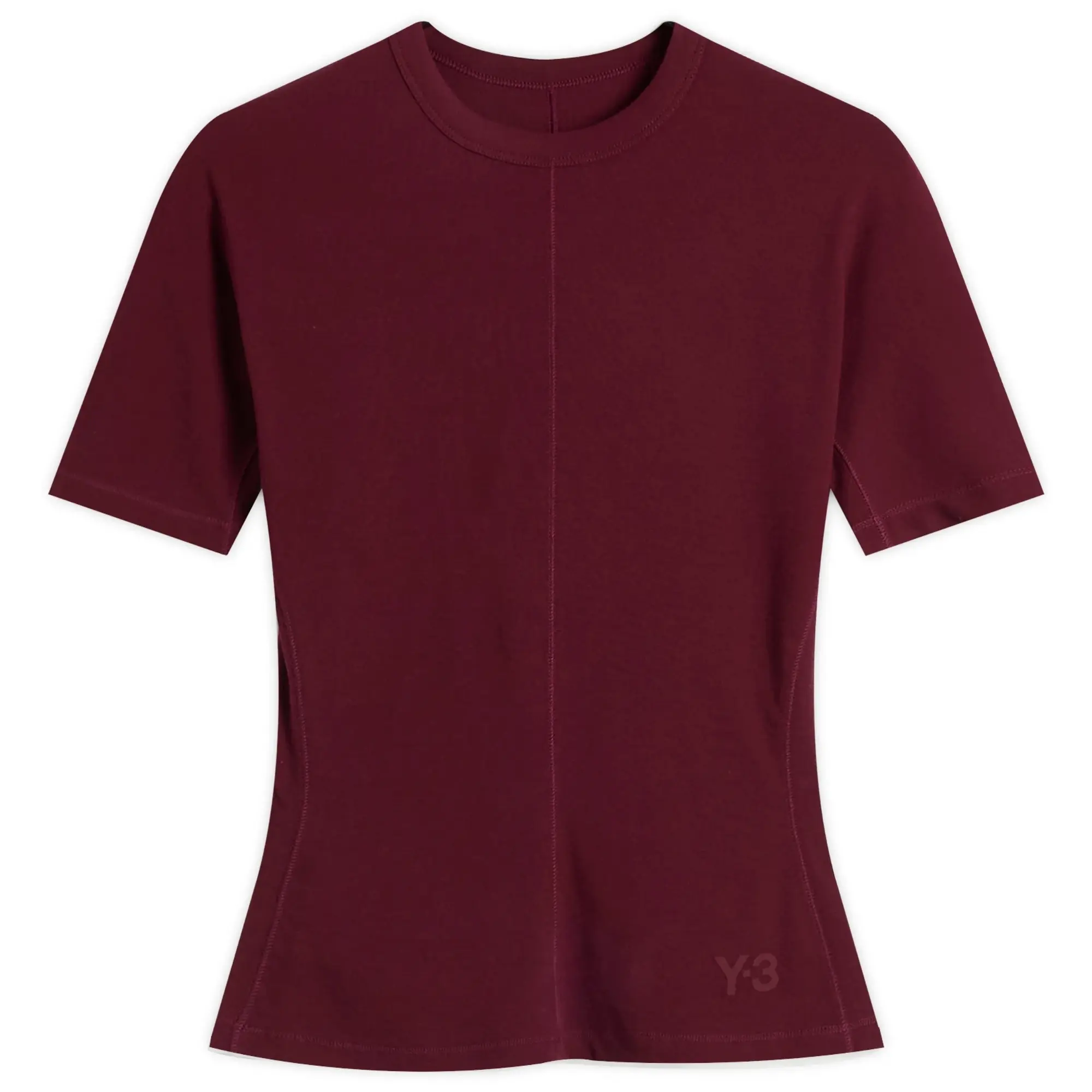 Y-3 Women's Fitted T-Shirt Maroon