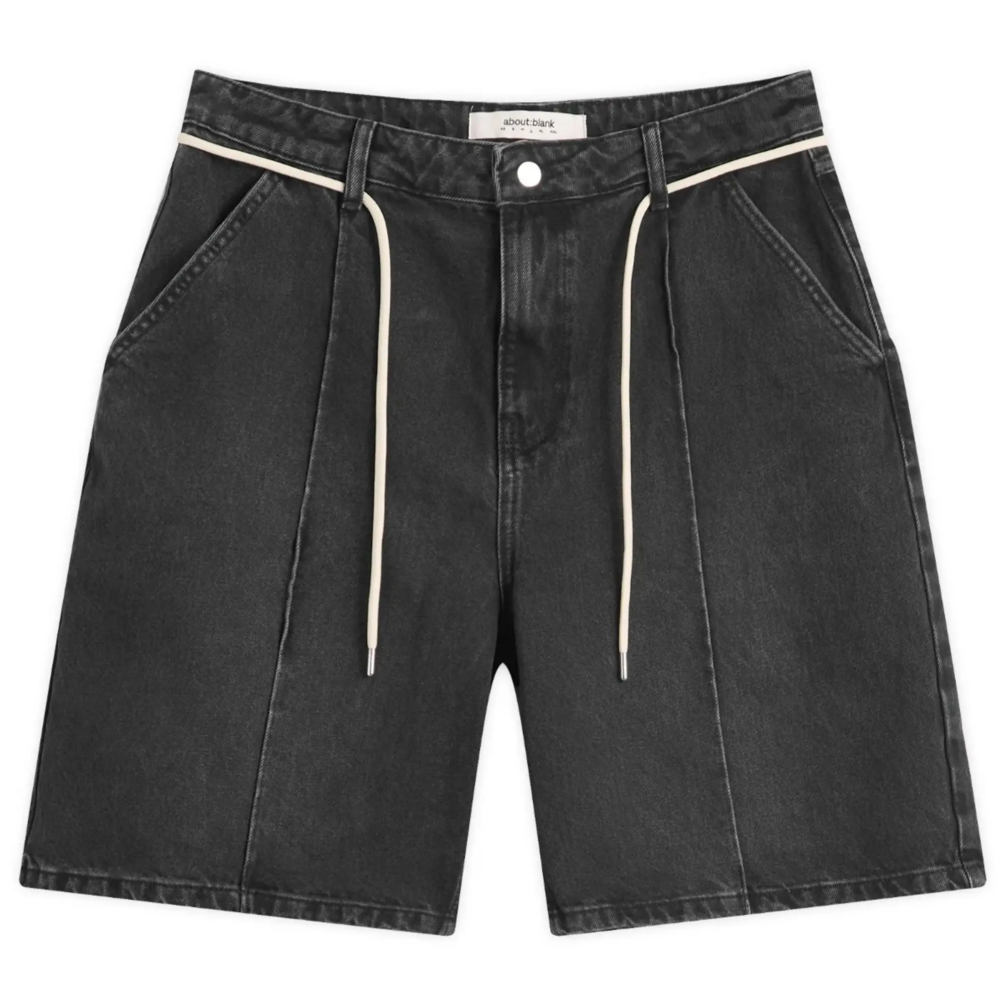 about:blank Men's Wide Denim Short Black