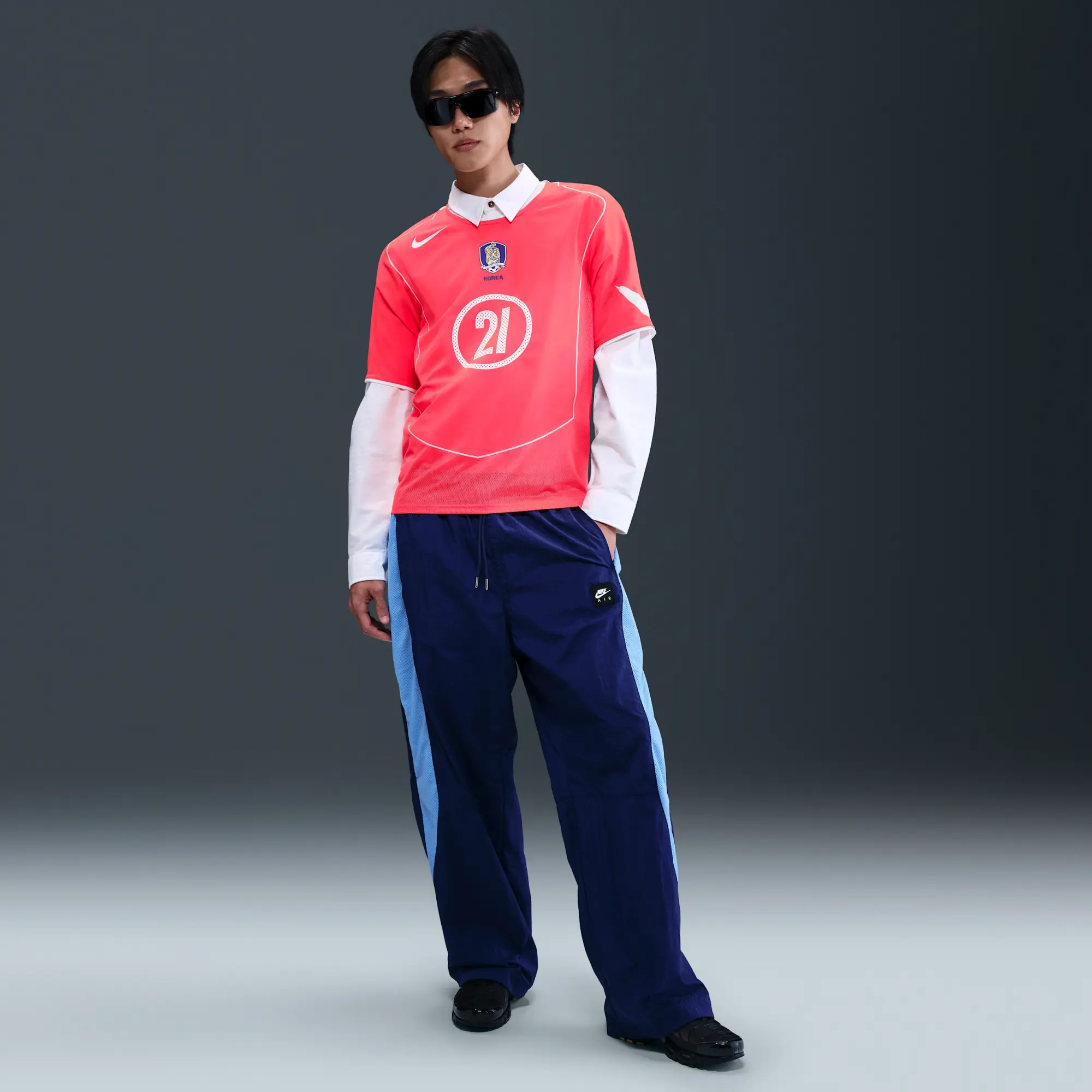 Park Ji-sung South Korea 2004 Total 90 Reissue Men's Nike Football Replica Shirt - Red - Polyester