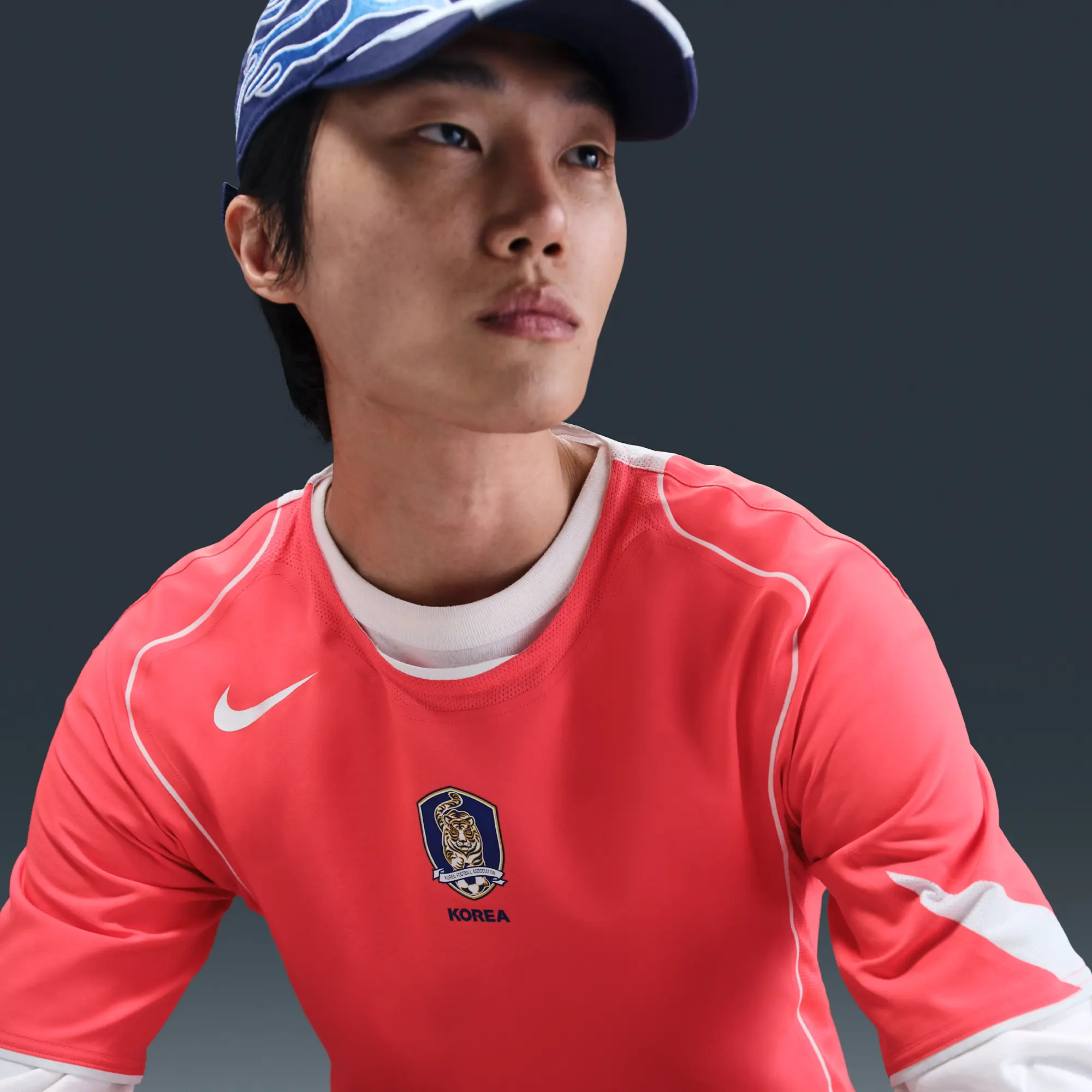South Korea 2004 Total 90 Reissue Men's Nike Football Replica Shirt - Red - Polyester
