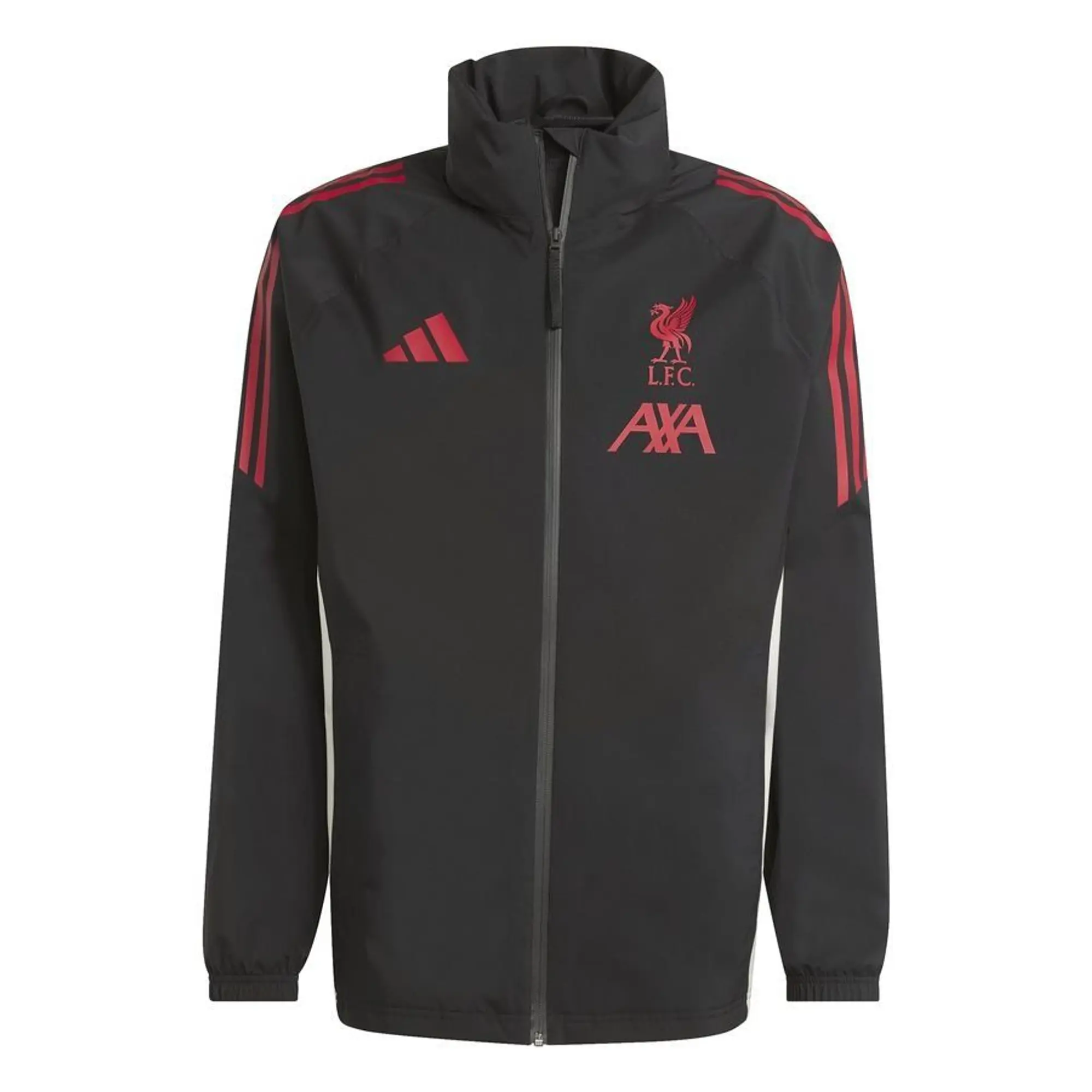 LFC adidas Mens 25/26 Domestic Rain Jacket Black