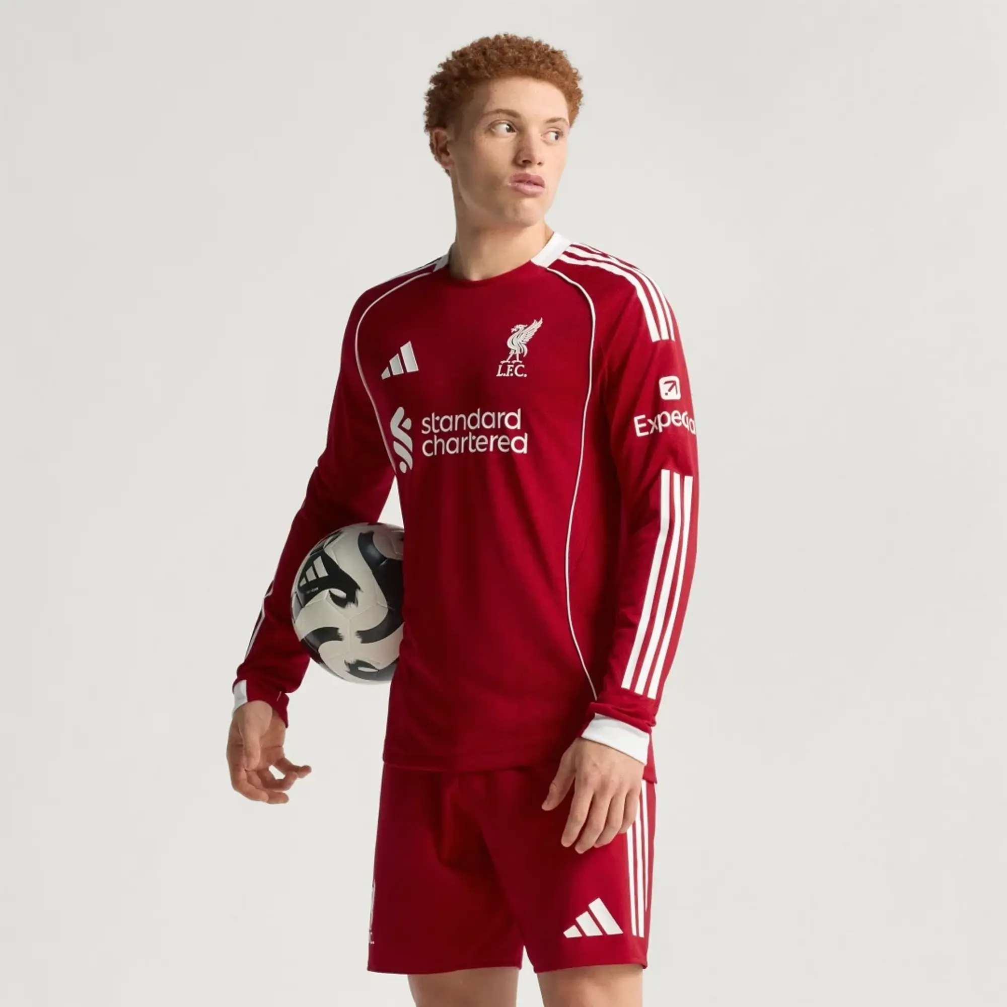 adidas Liverpool FC 25/26 Long Sleeve Home Authentic Jersey