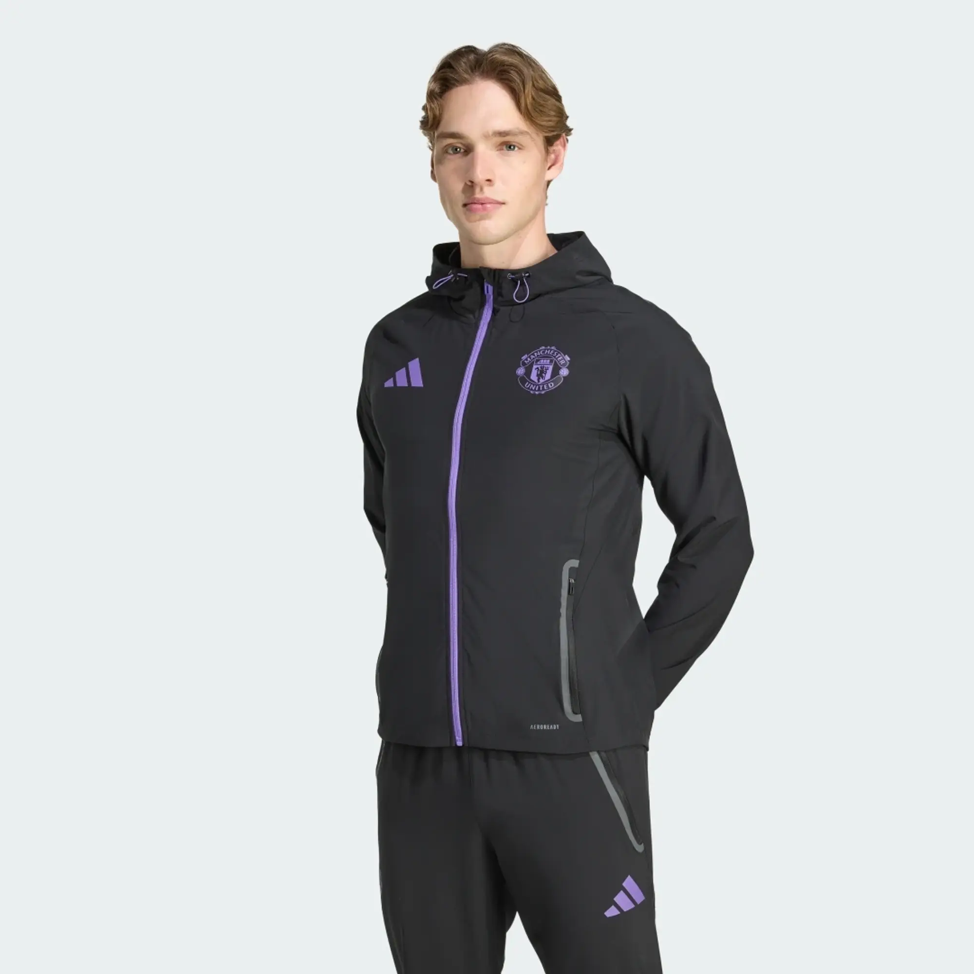 adidas Manchester United Tiro 25 Competition Vis Tech Travel Jacket