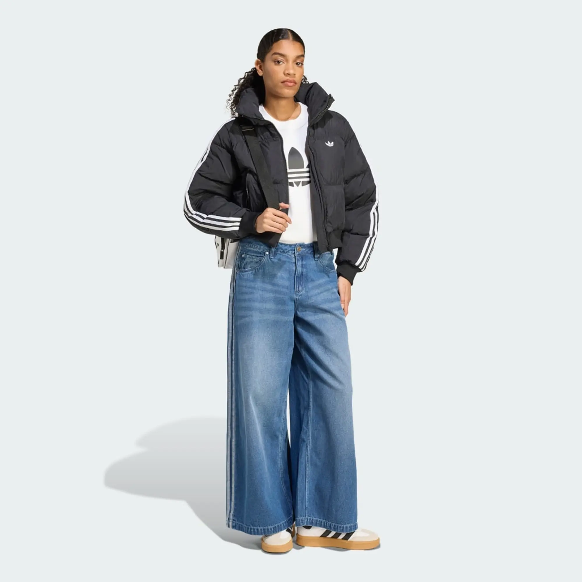 adidas Adicolor Cropped Synthetic Down Puffer
