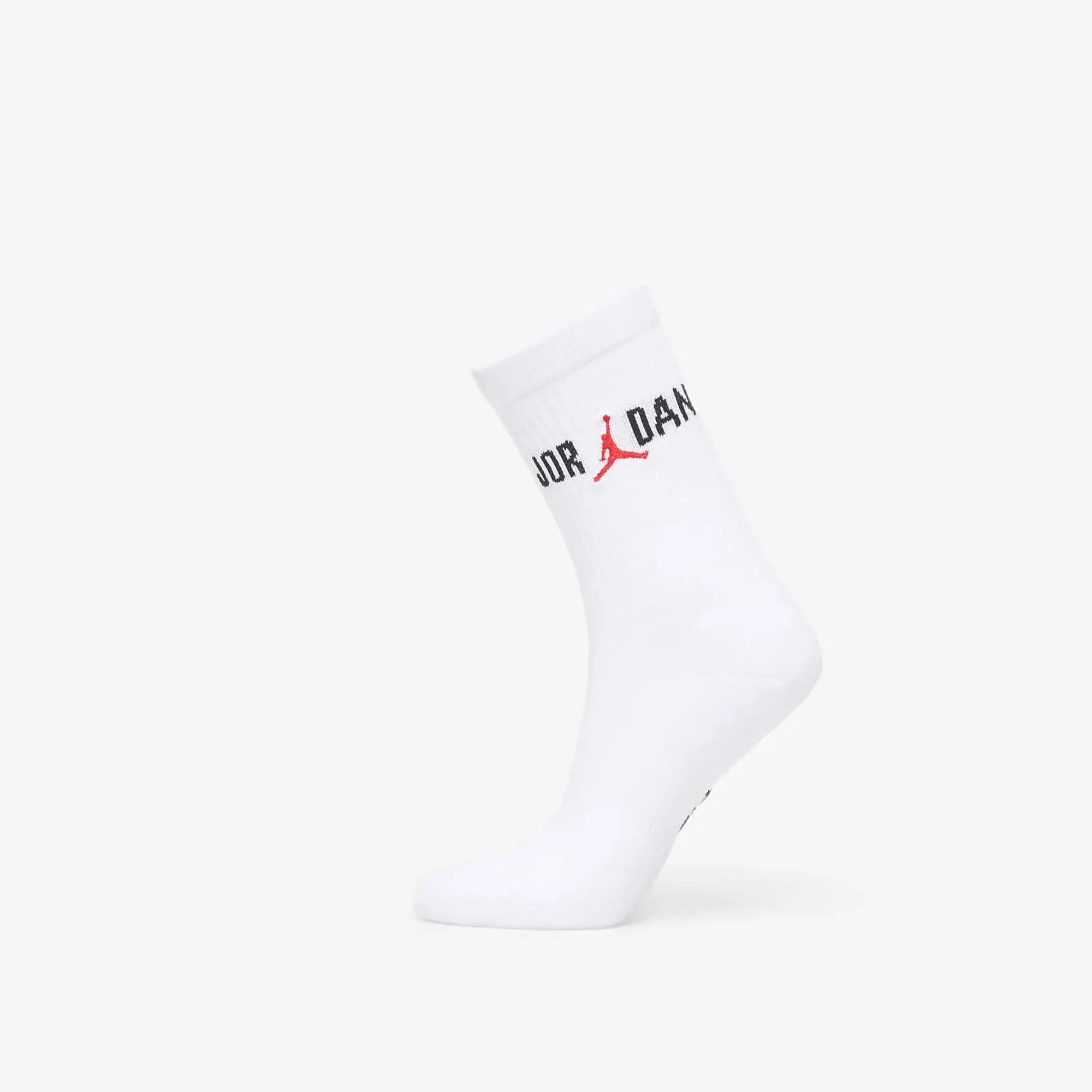 Jordan Everyday Crew Socks 1-Pack White/ Black/ University Red L